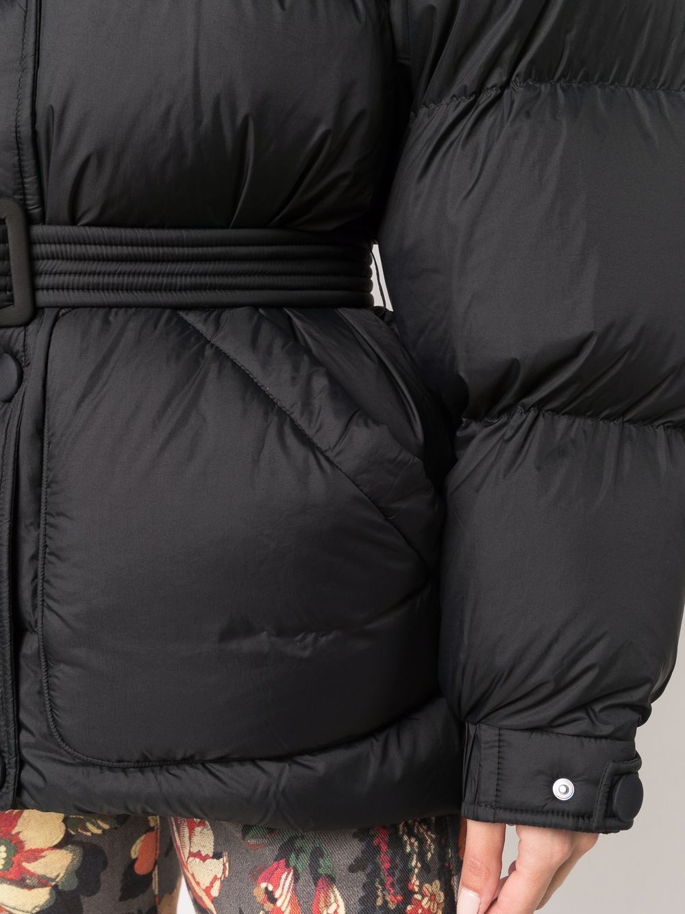 belted puffer jacket