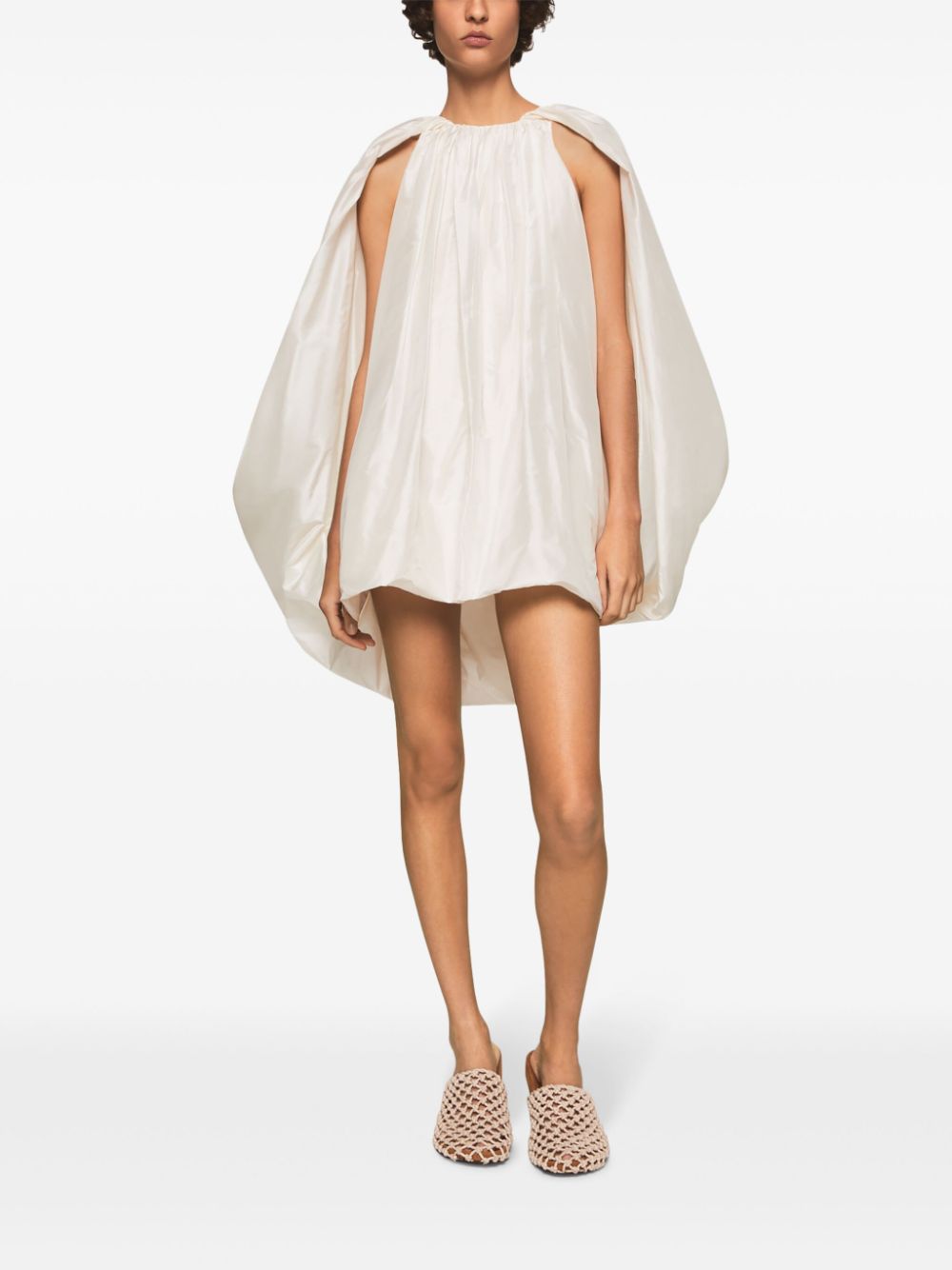 Bubble cape-effect minidress