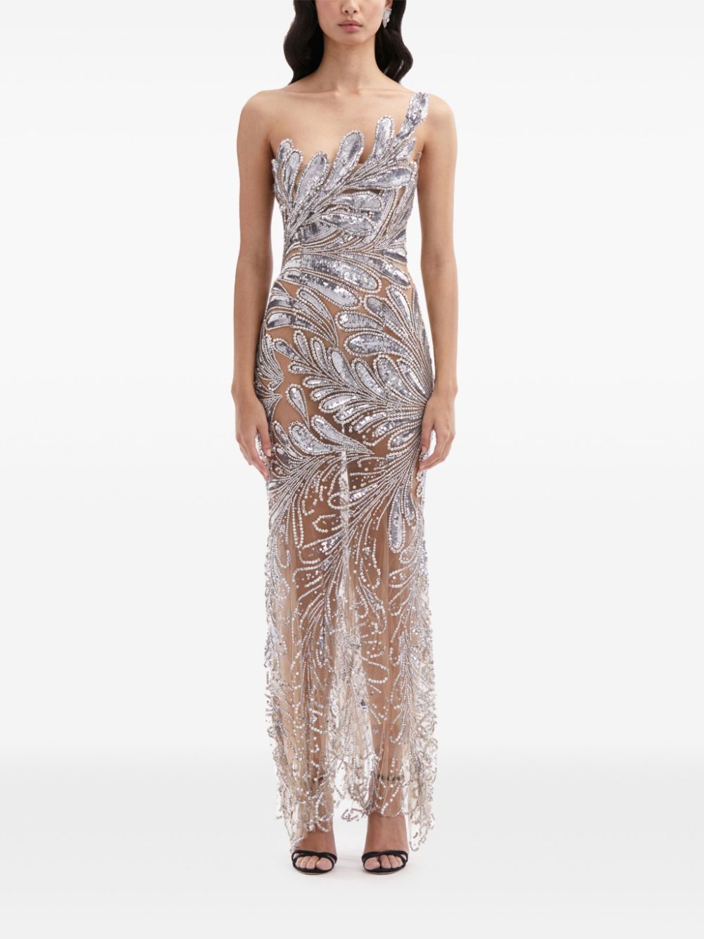 Fern crystal-embellished gown