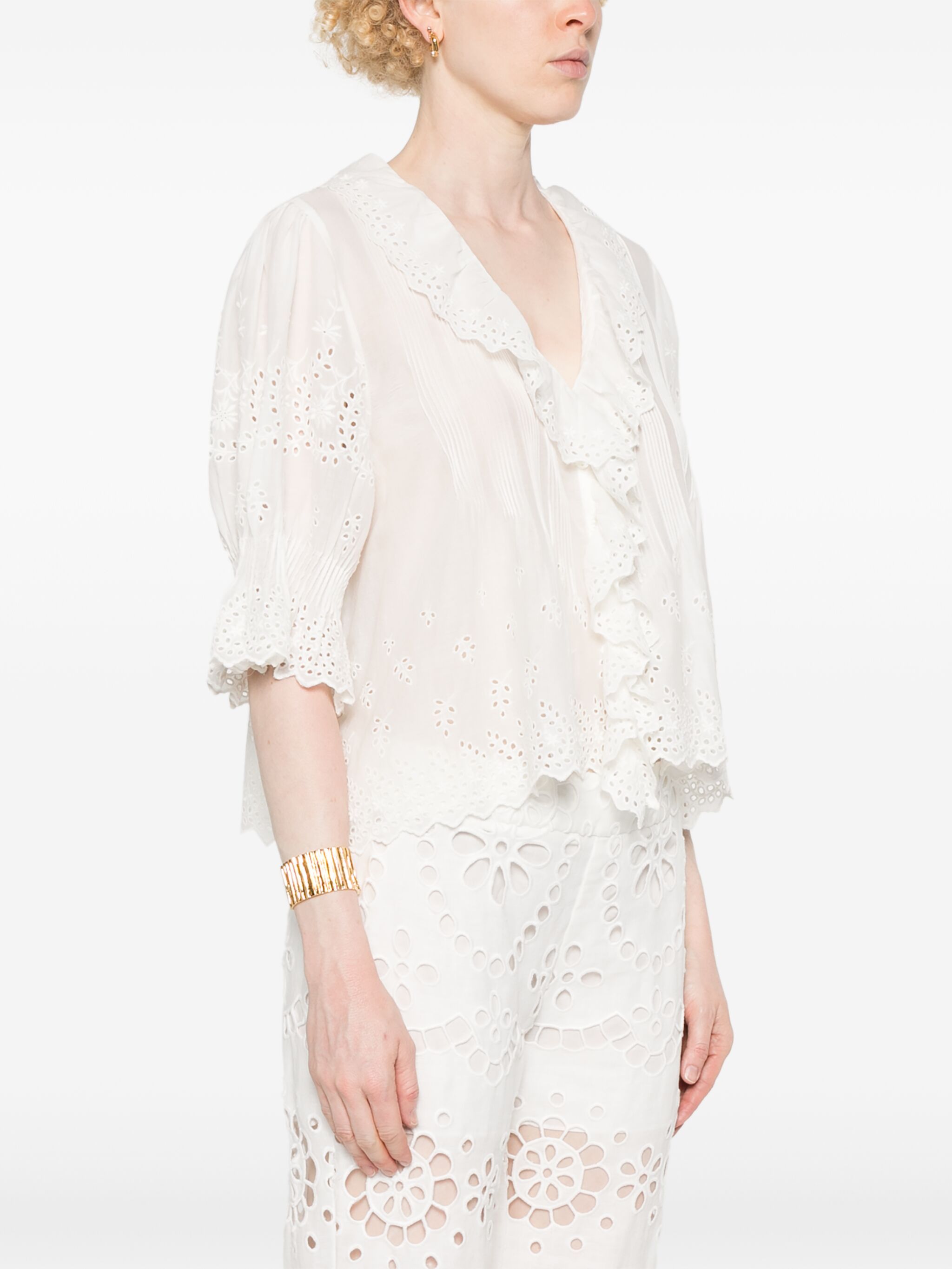 Henri ruffled-detail blouse