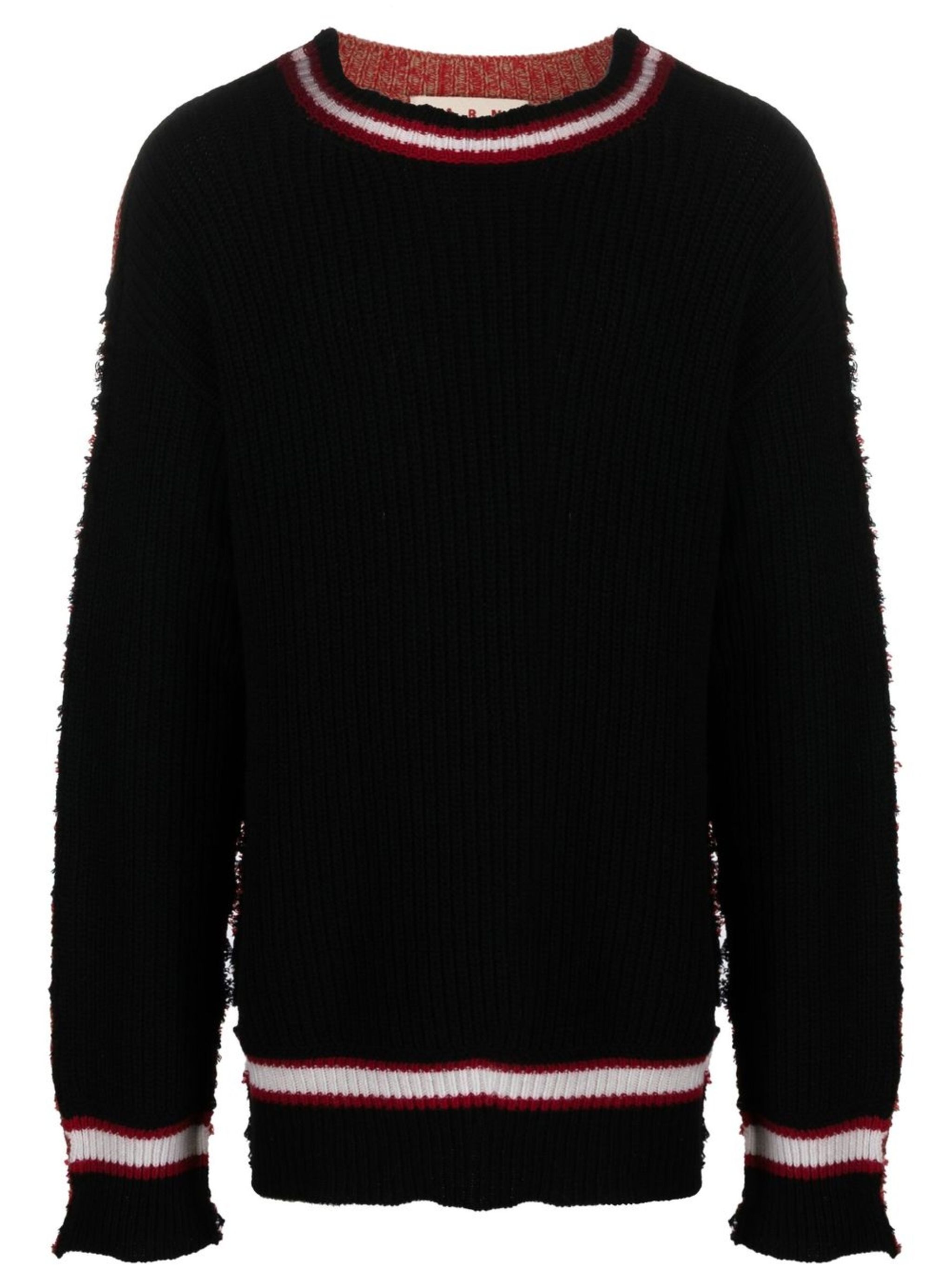 two-tone round-neck jumper