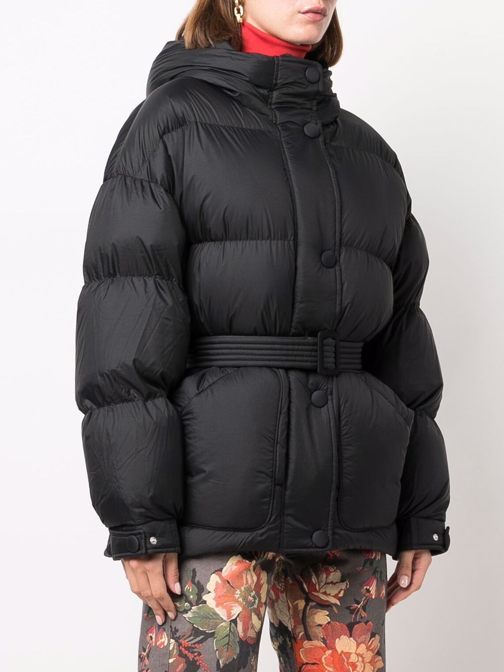 belted puffer jacket