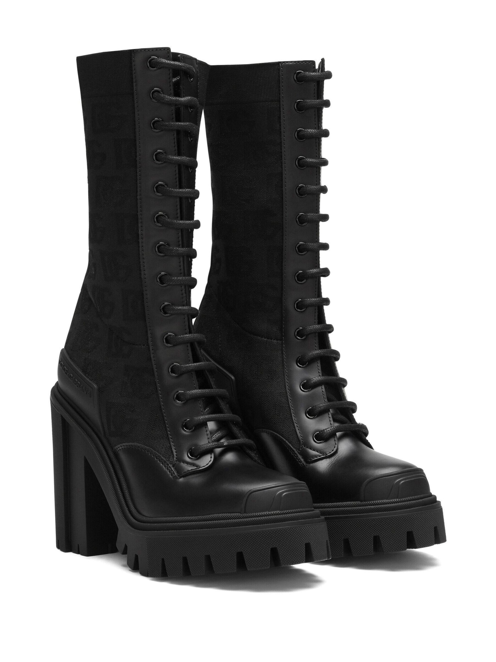 DG-logo 90mm lace-up mesh boots