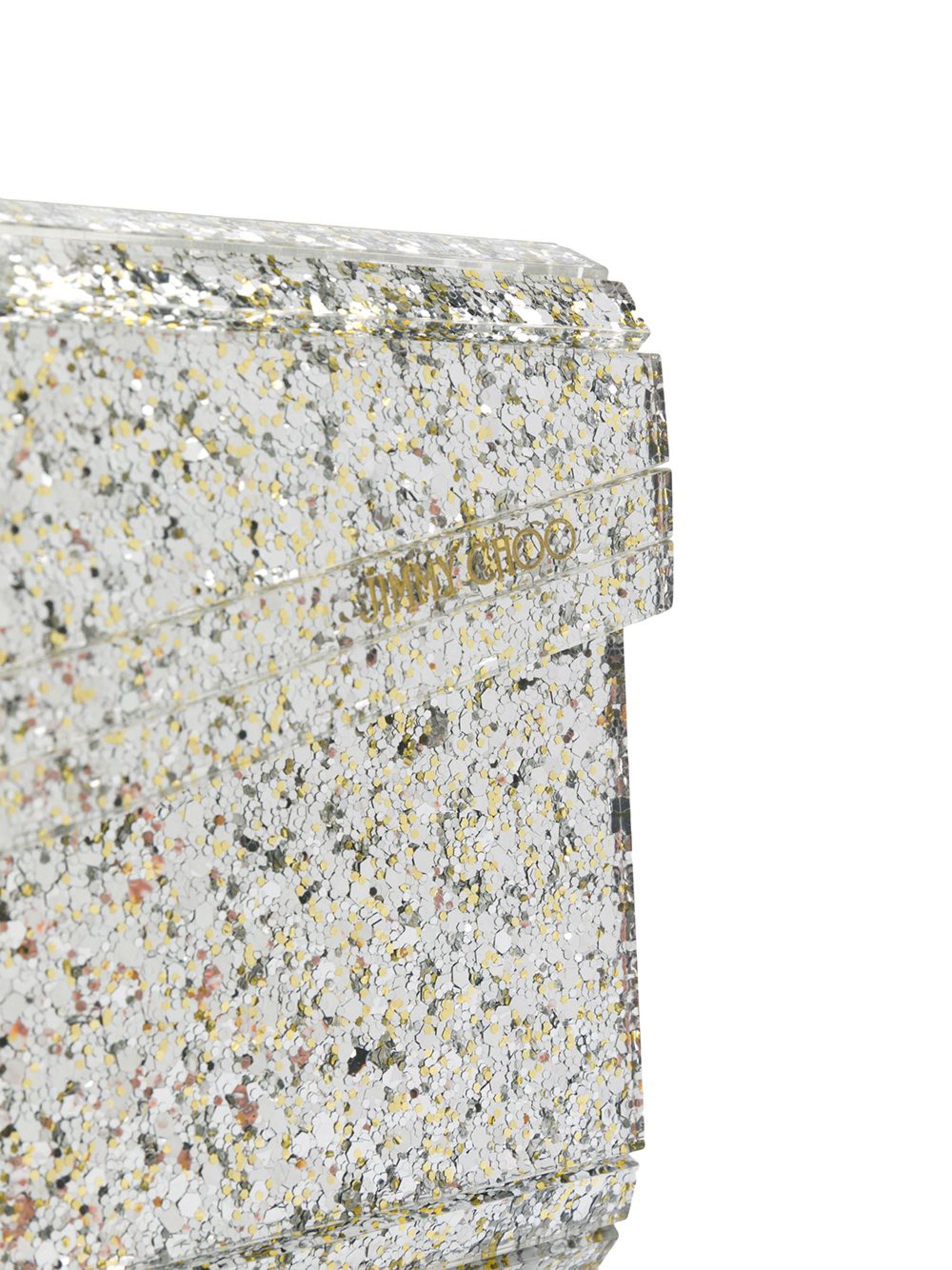 Candy glitter-detailing clutch