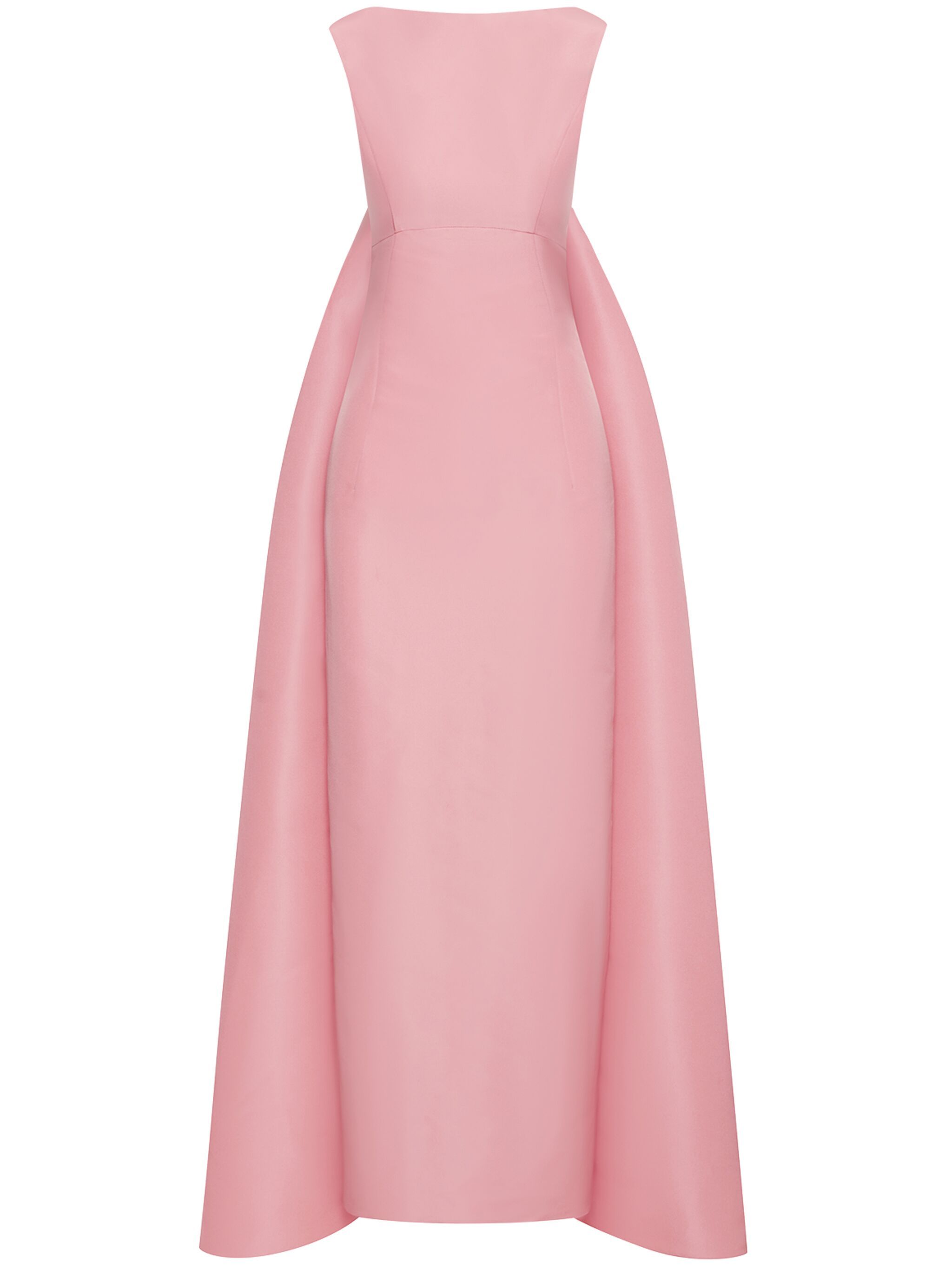 draped faille silk gown