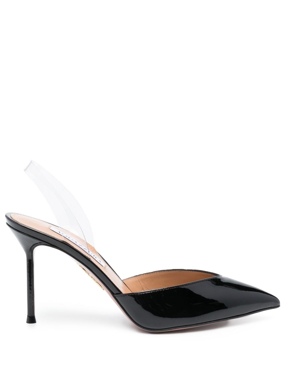 V Plexi 90mm slingback pumps