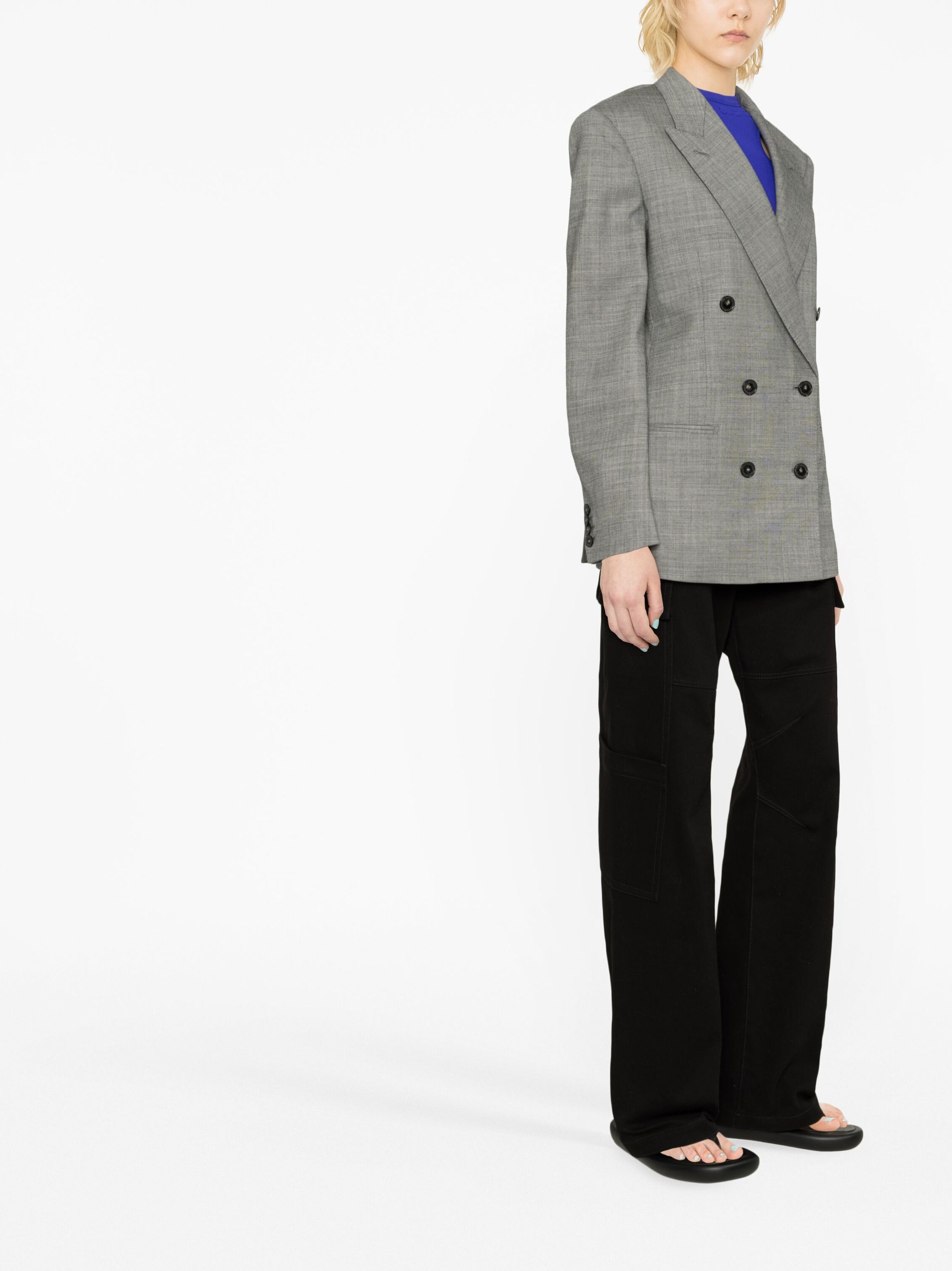 peak-lapels double-breasted blazer