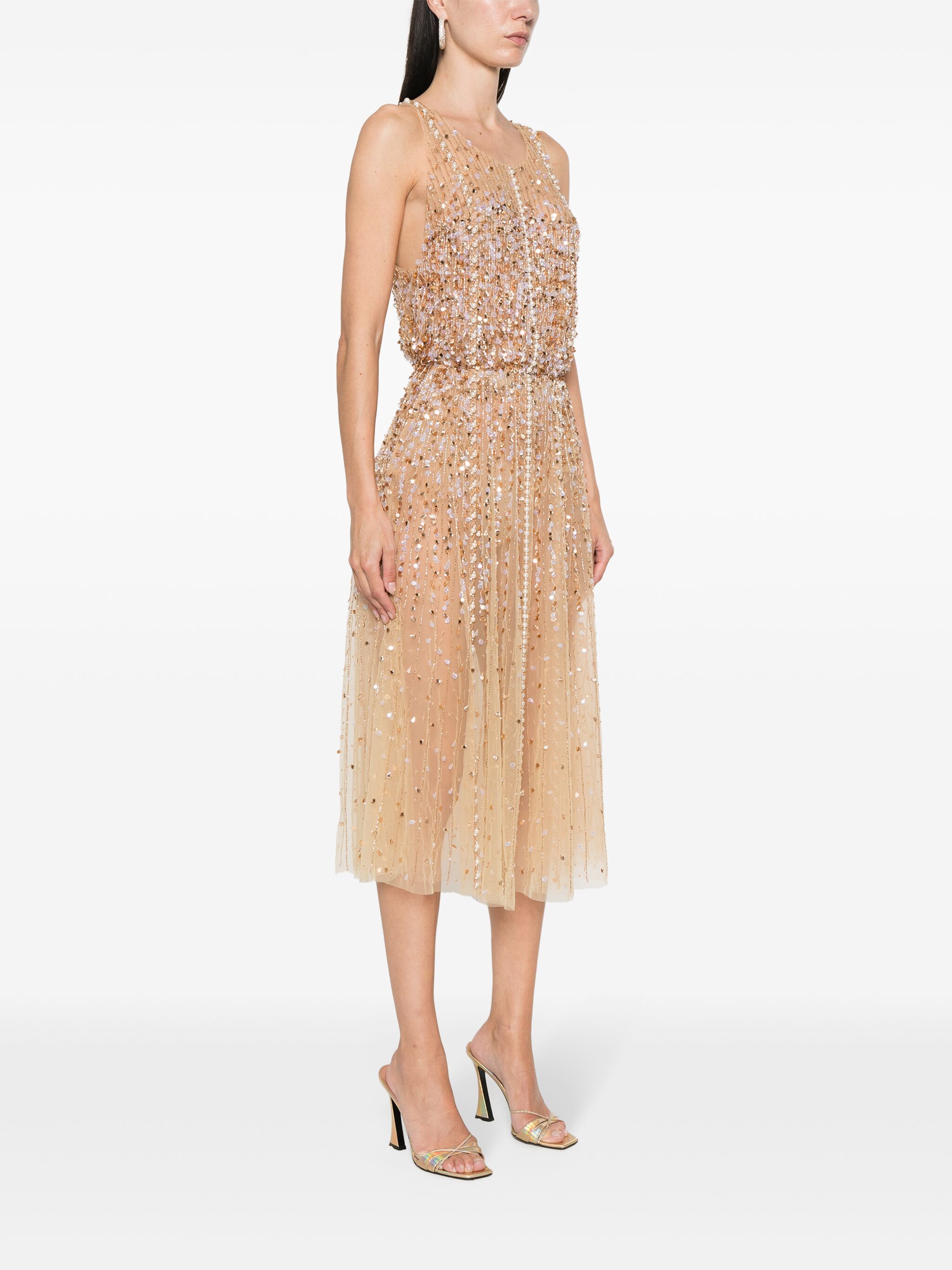 sequin-embellished midi dress