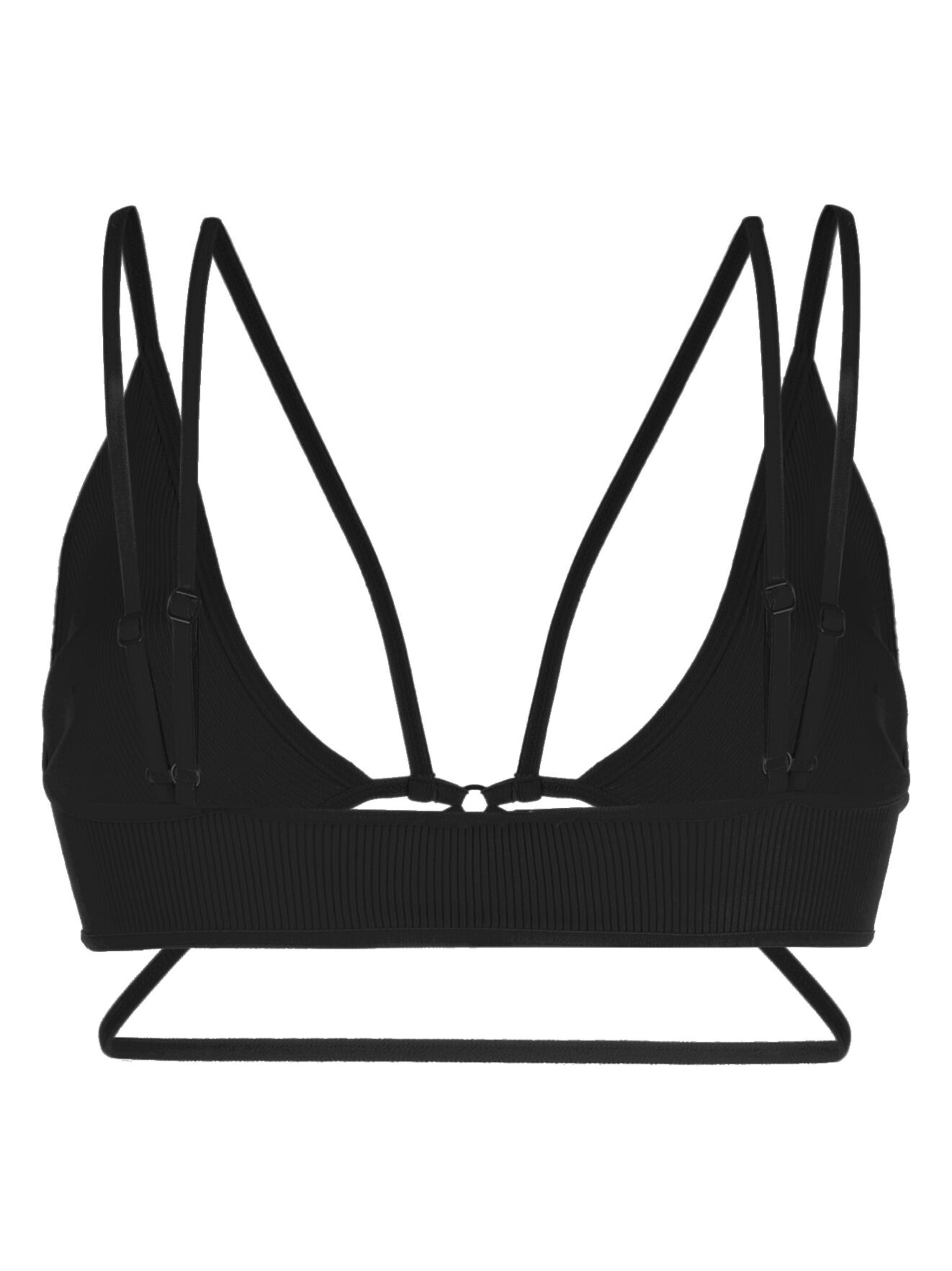 strappy ribbed bra