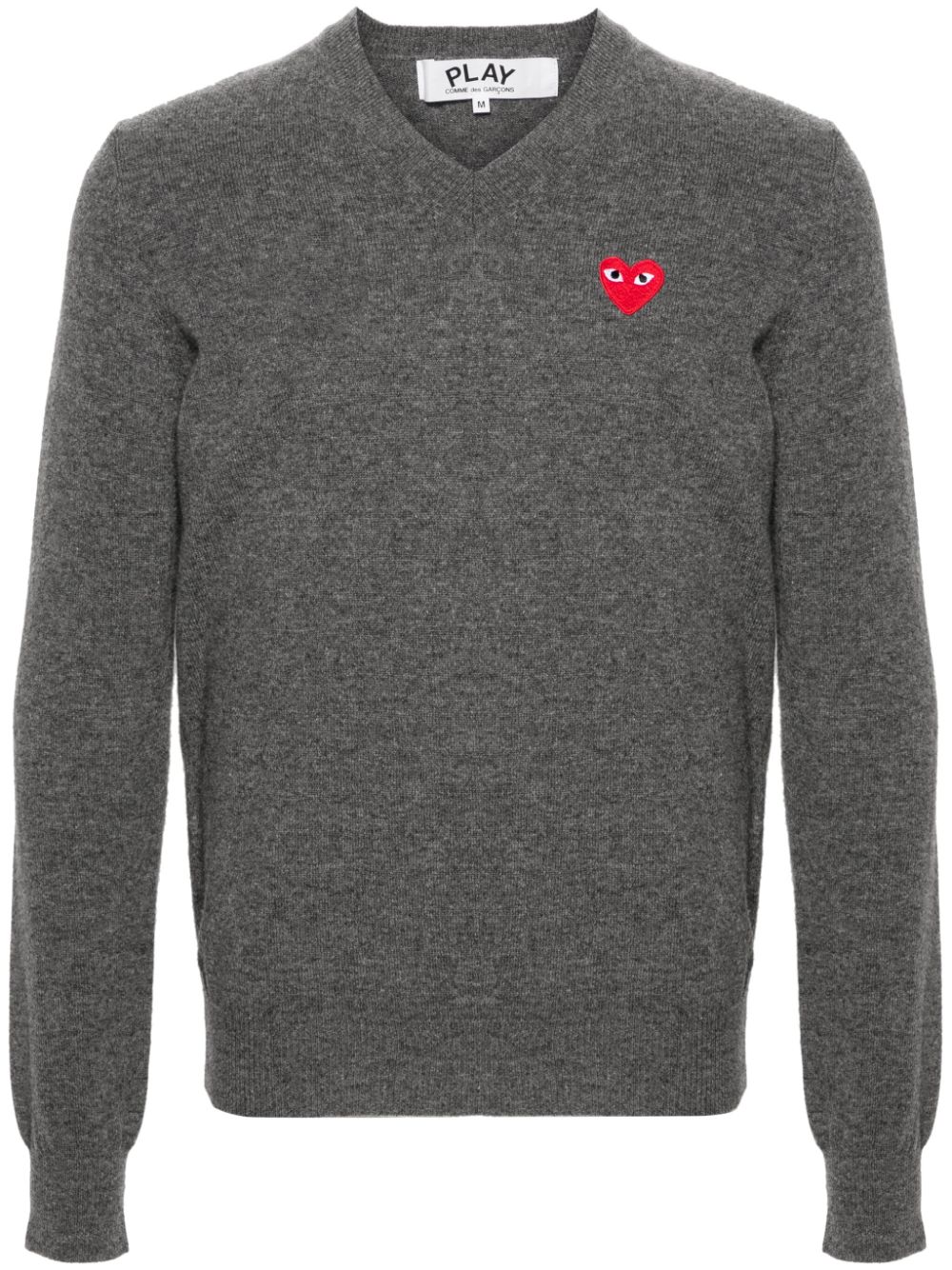 heart-patch wool jumper