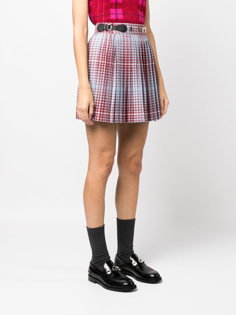 CJ Blurry-Tartan mini kilt