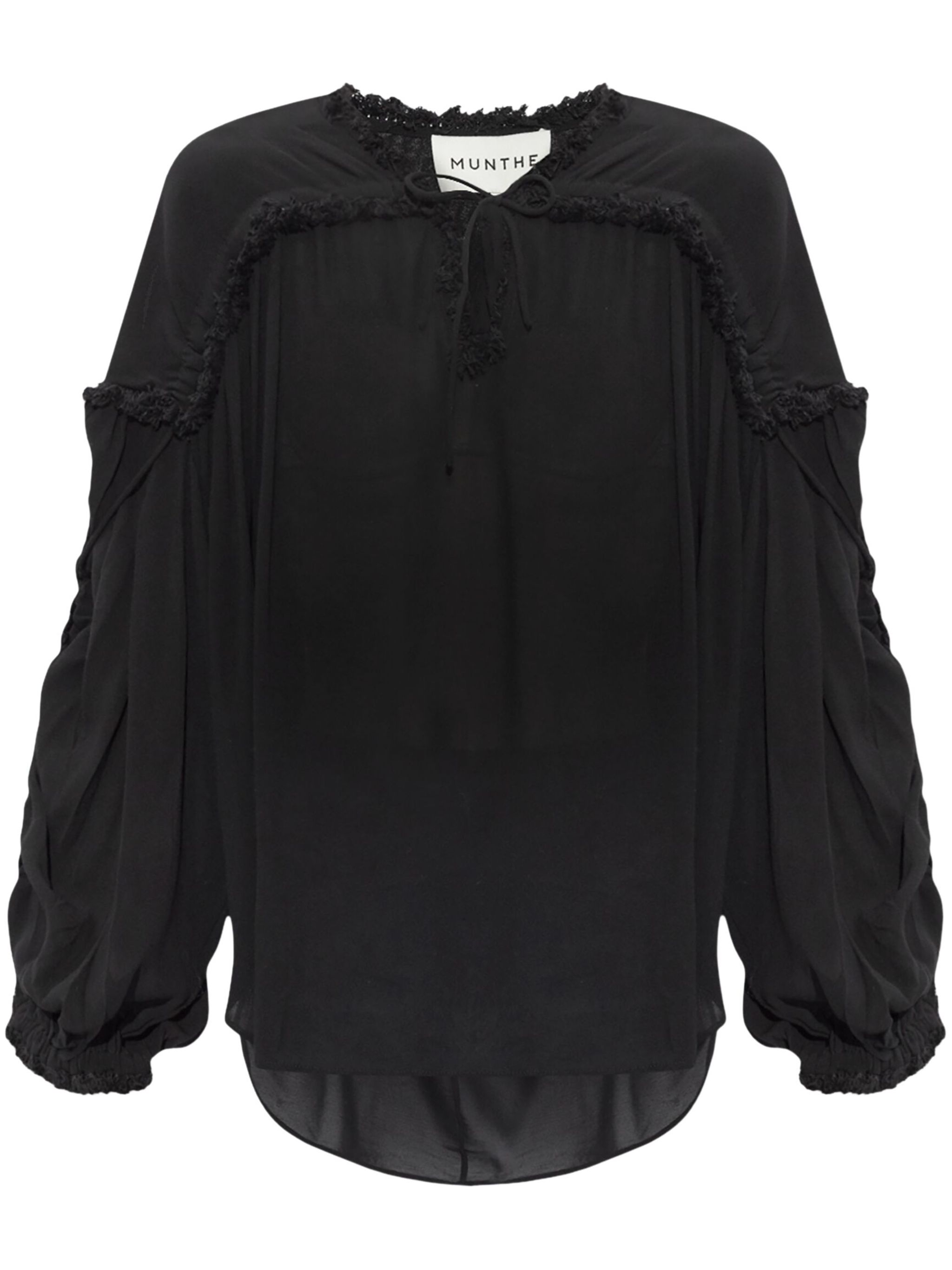 Observation frill-trim blouse