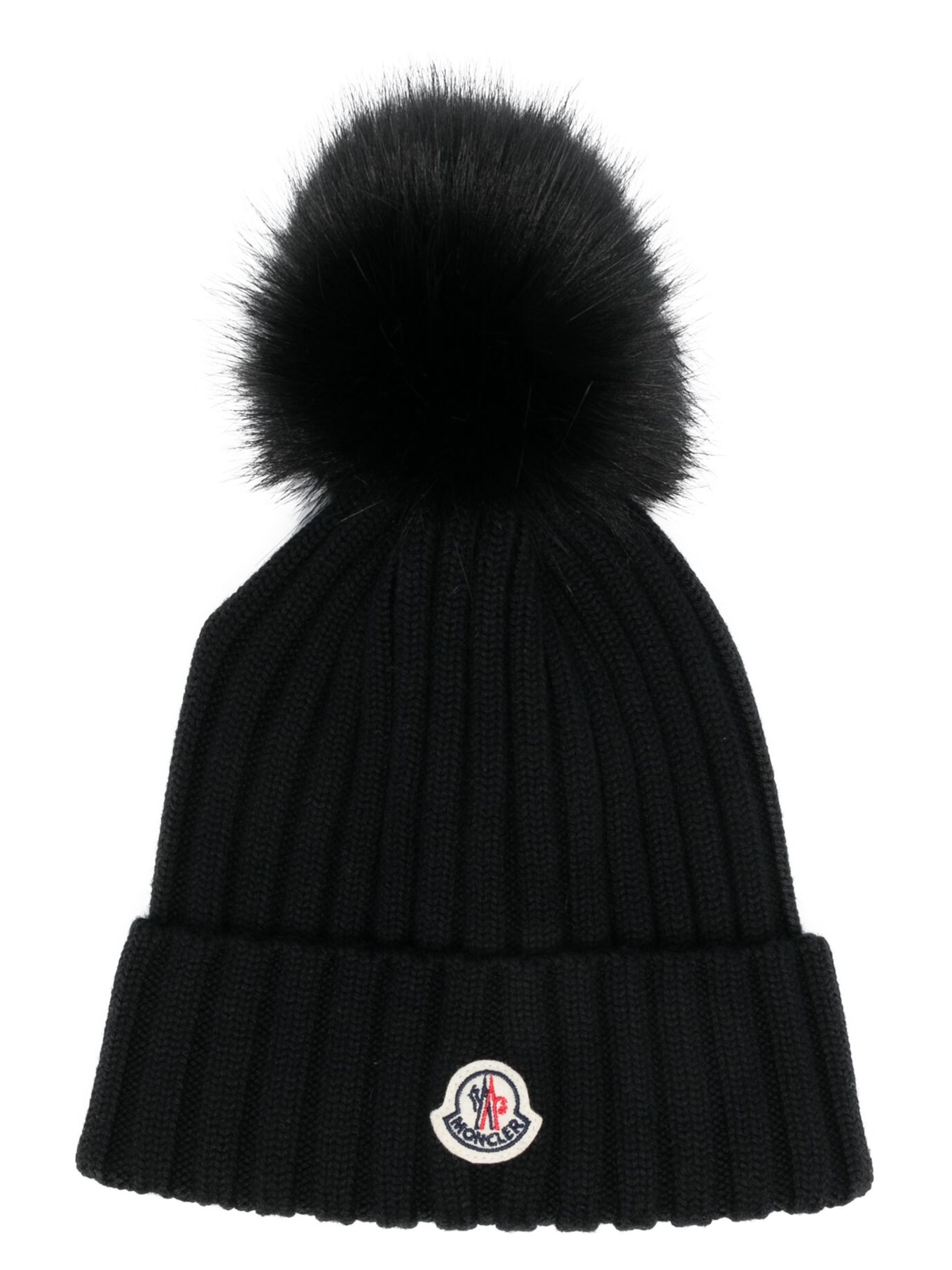 logo-appliqué ribbed-knit beanie