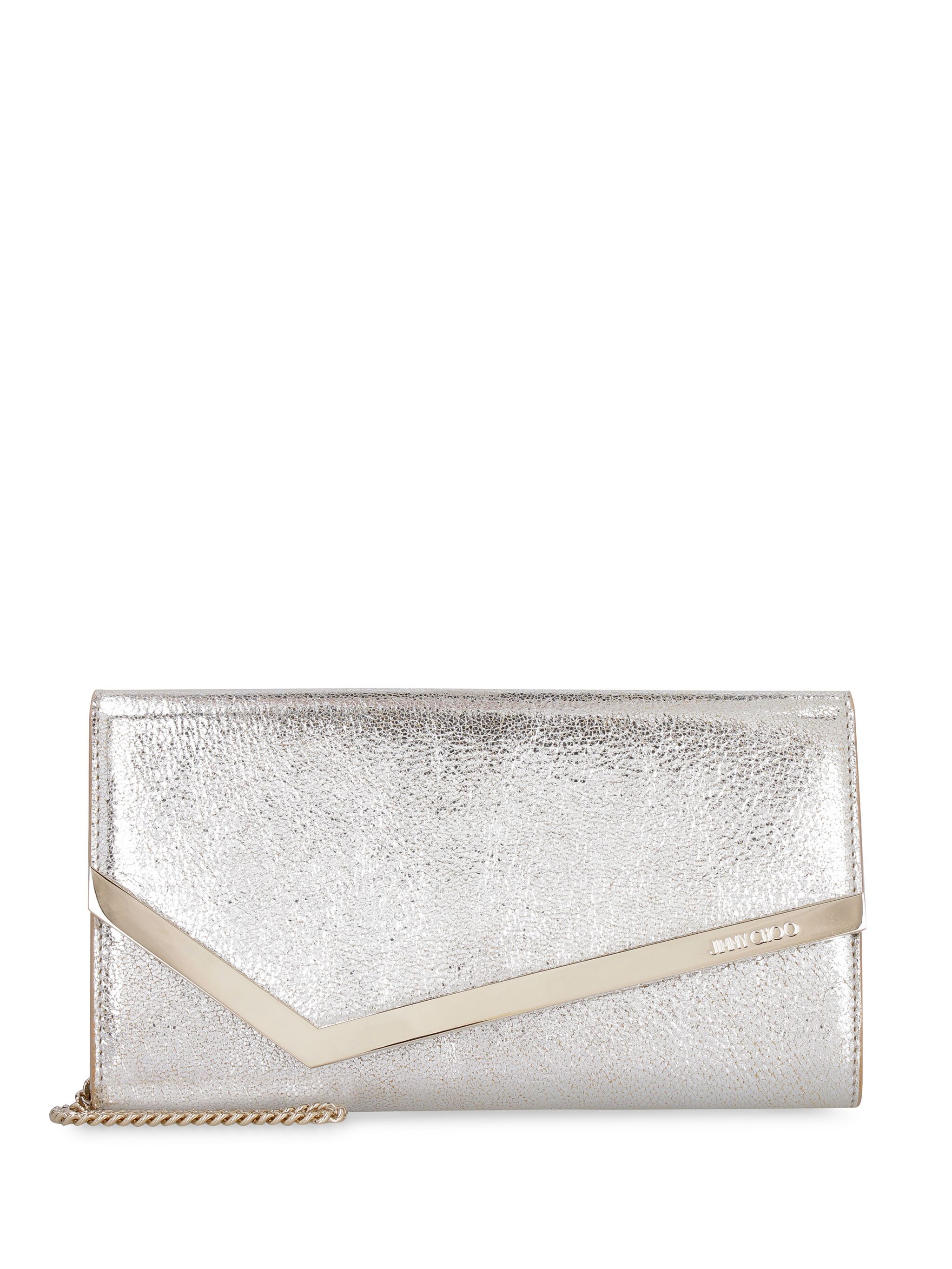 Emmie leather clutch bag