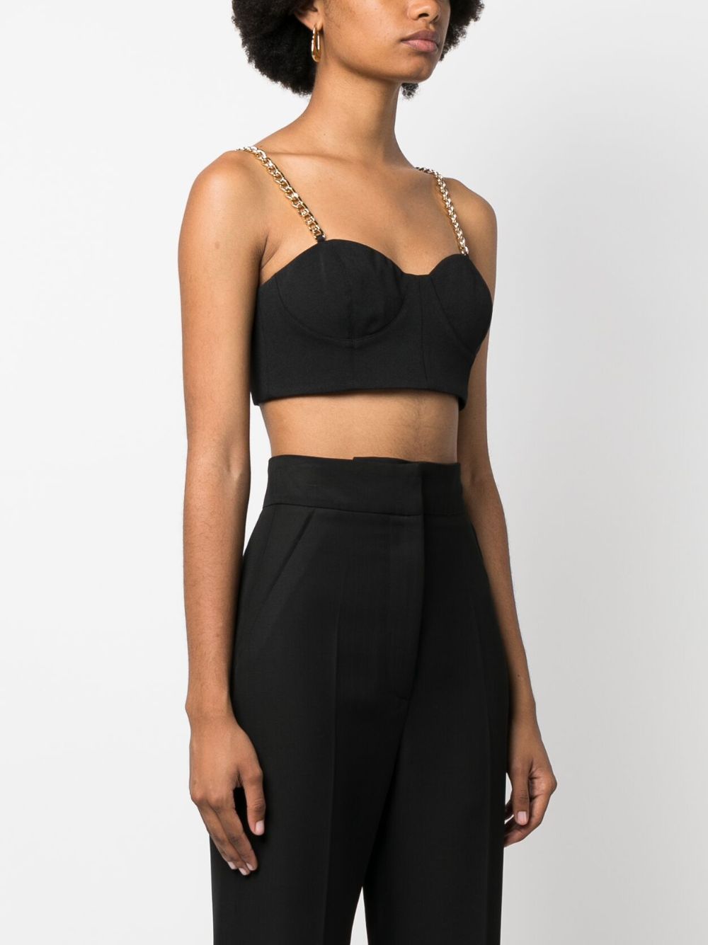 chain-link strap cropped top