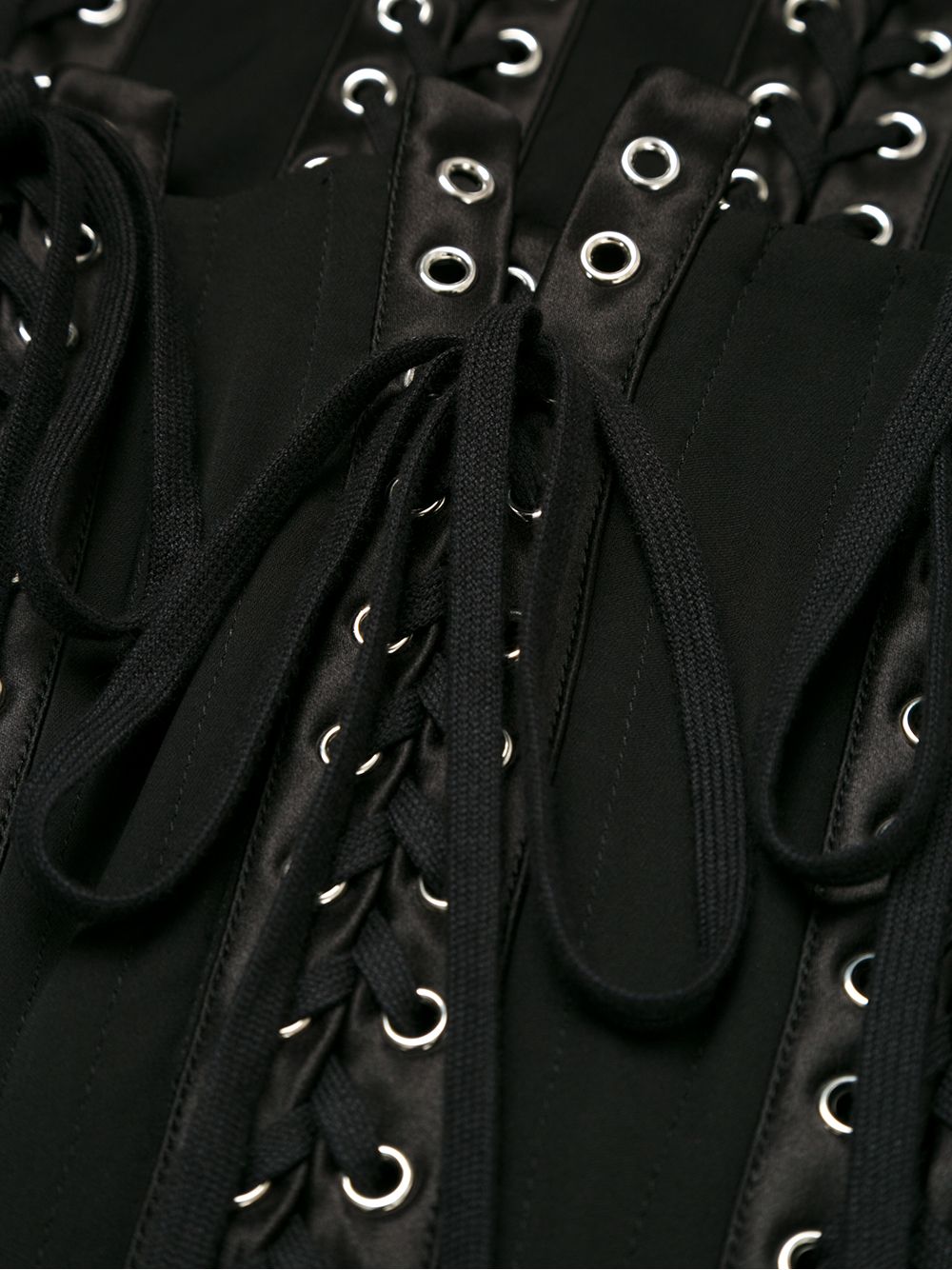 eyelet-detail strapless midi dress