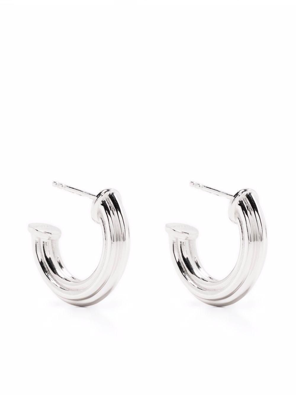 medium ridge hoop earrings