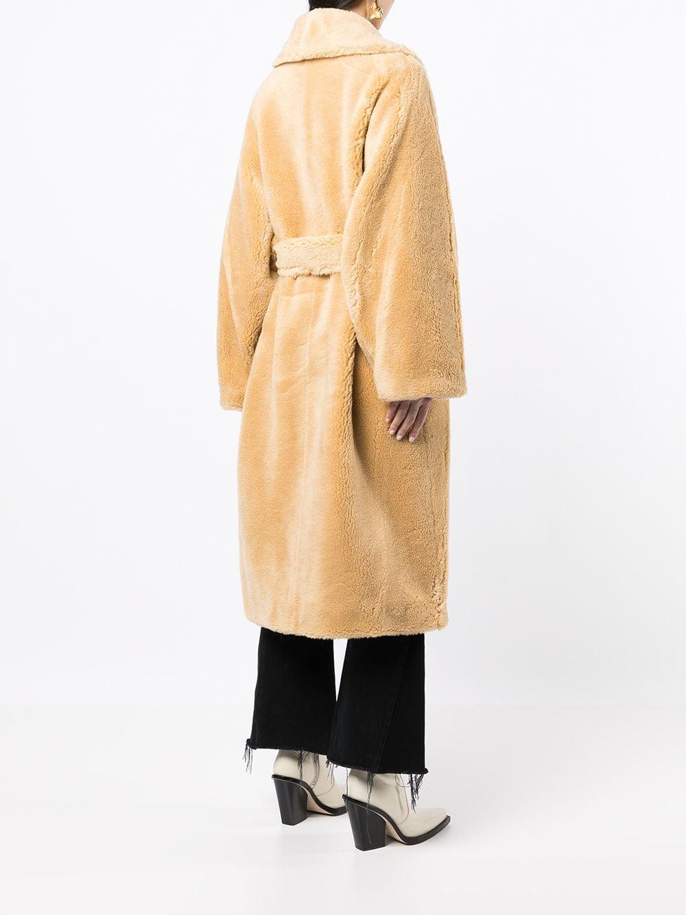 belted shearling coat