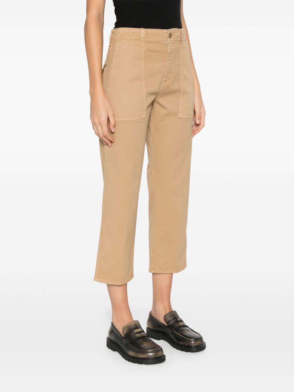 gabardine cropped trousers