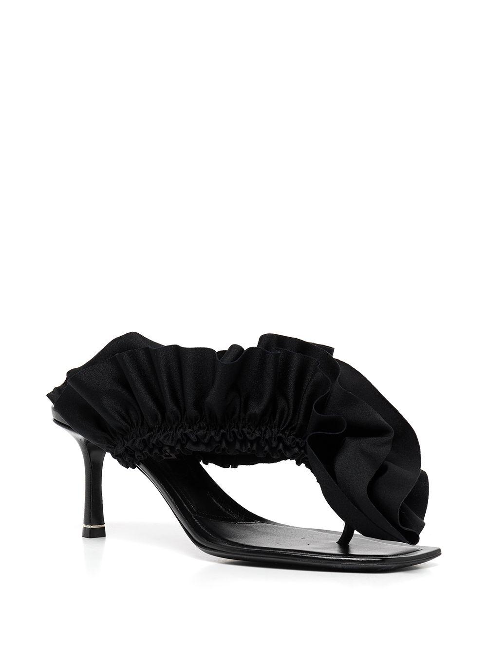 ruffled thong-strap sandals