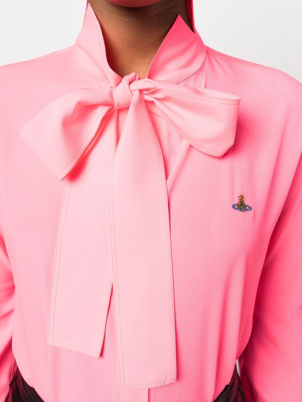 long-sleeve pussy-bow shirt