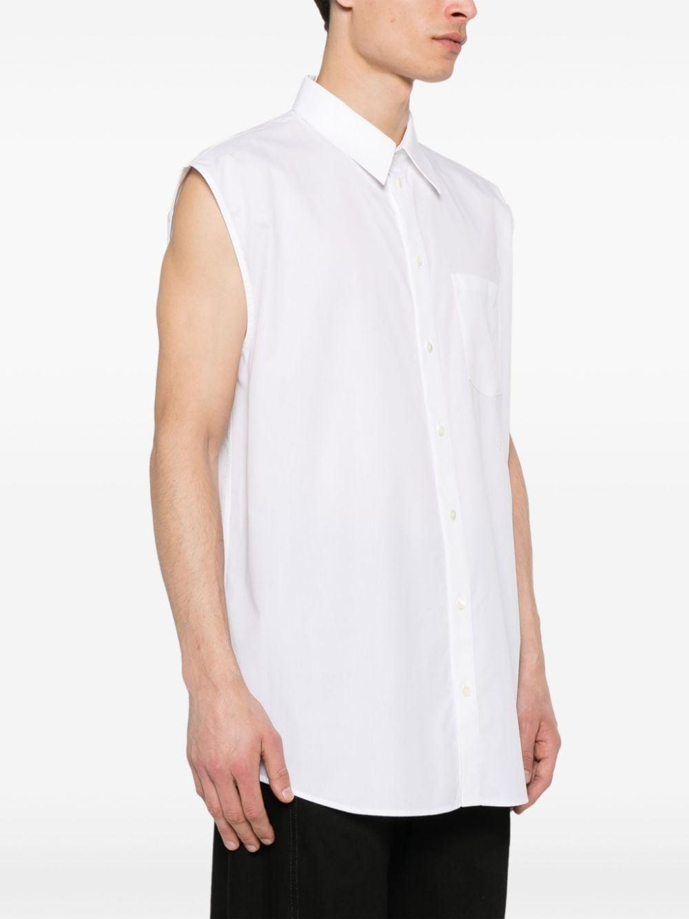 logo-embroidered poplin shirt