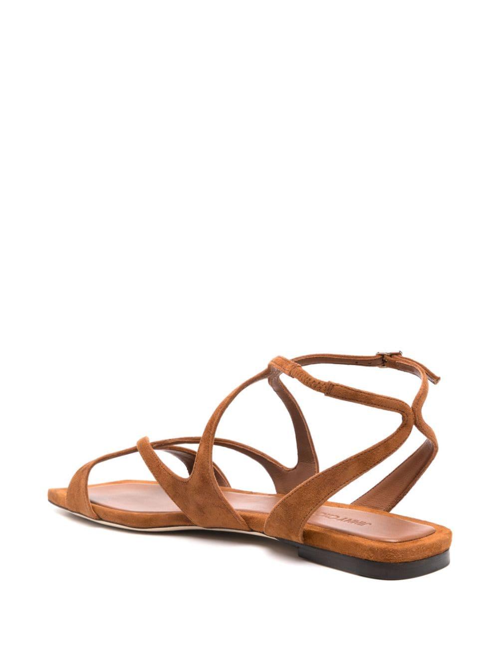 Brown Ayla Suede Sandals