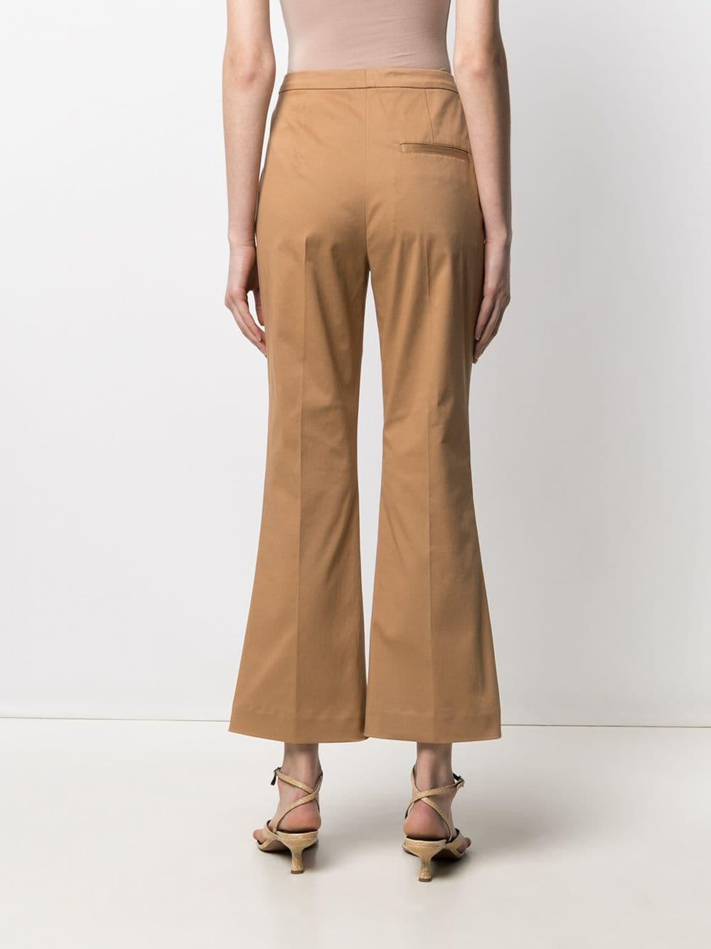 cropped kick-flare trousers