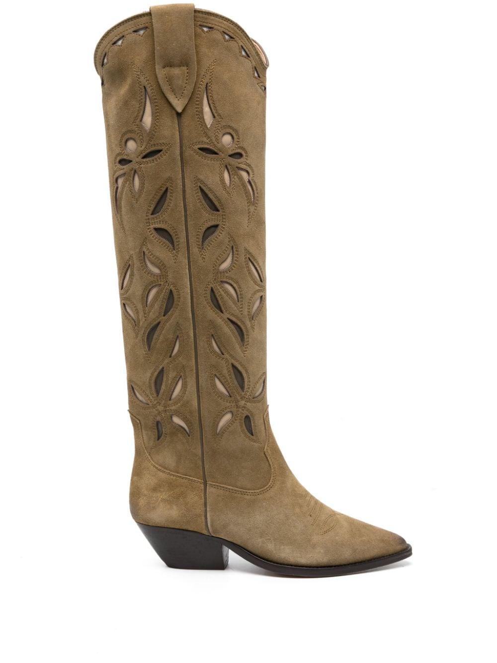 Denvee 40mm suede cowboy boots