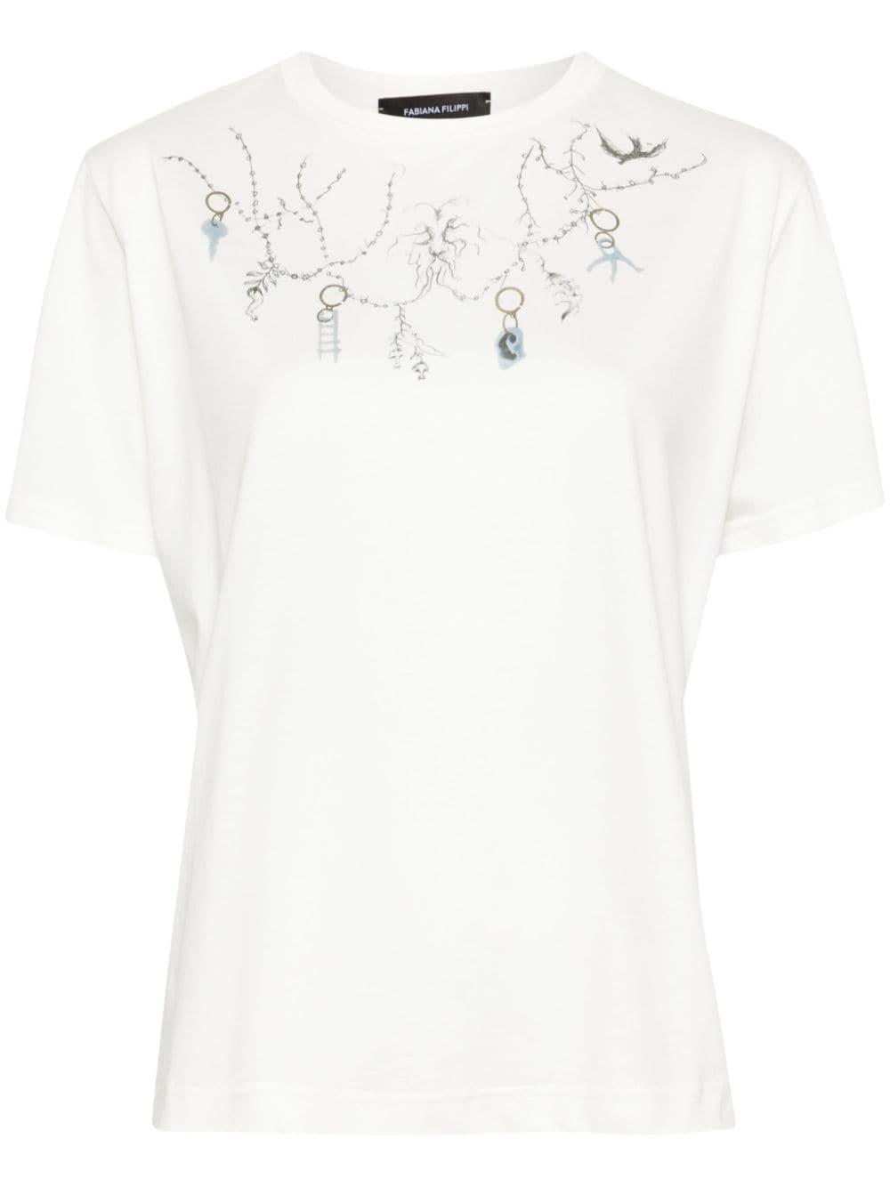 Fabula-print cotton T-shirt