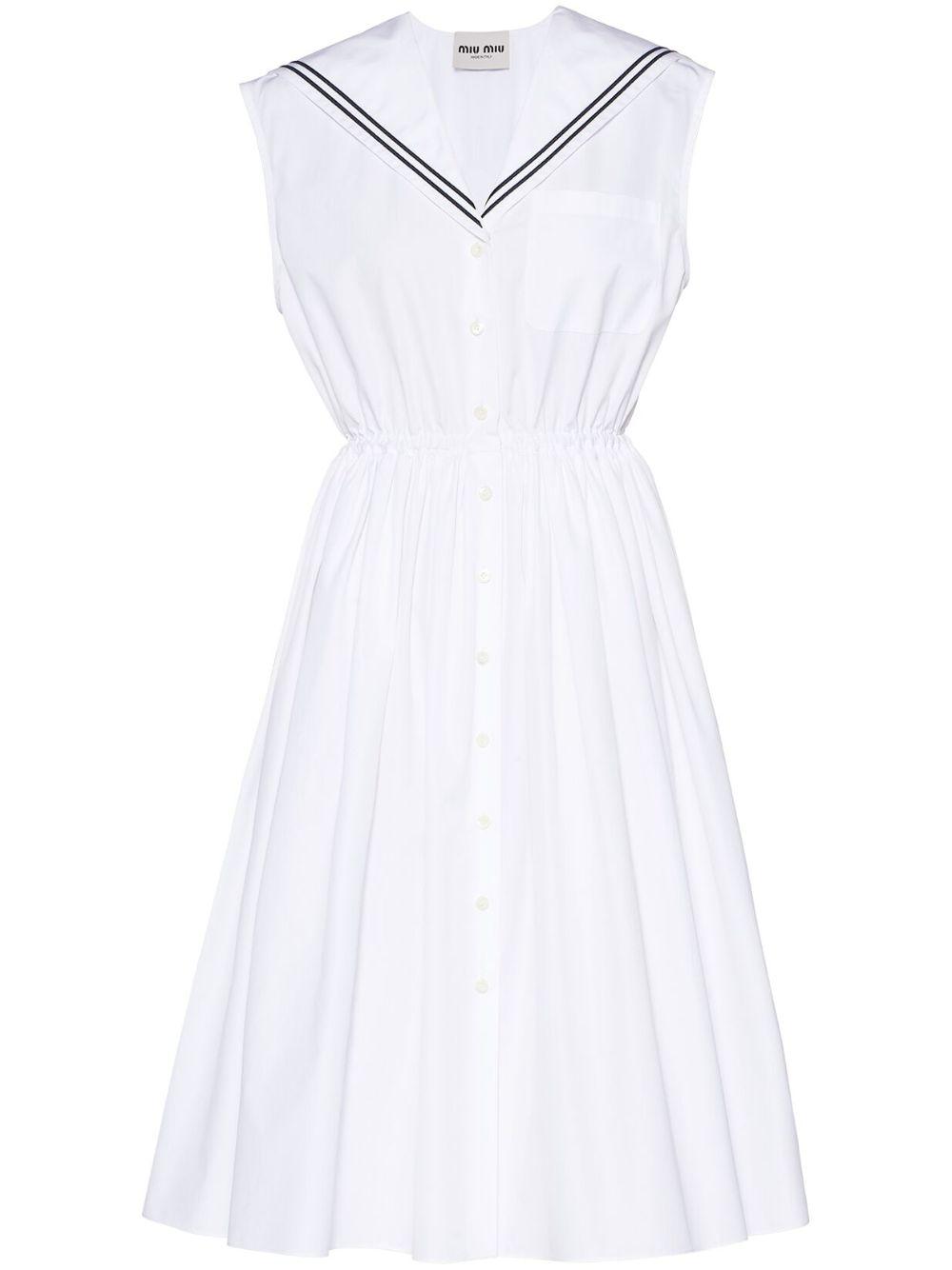 sailor poplin midi dress