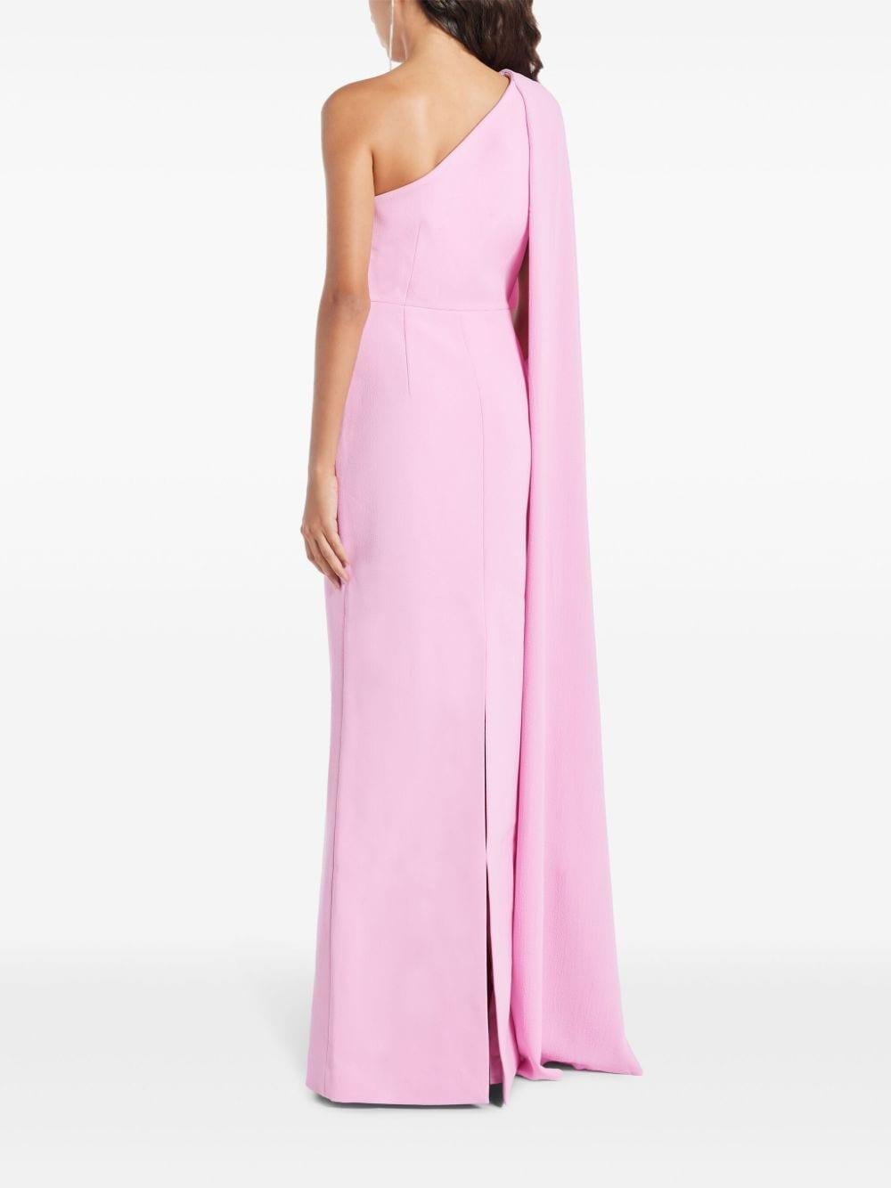 one-shoulder gown