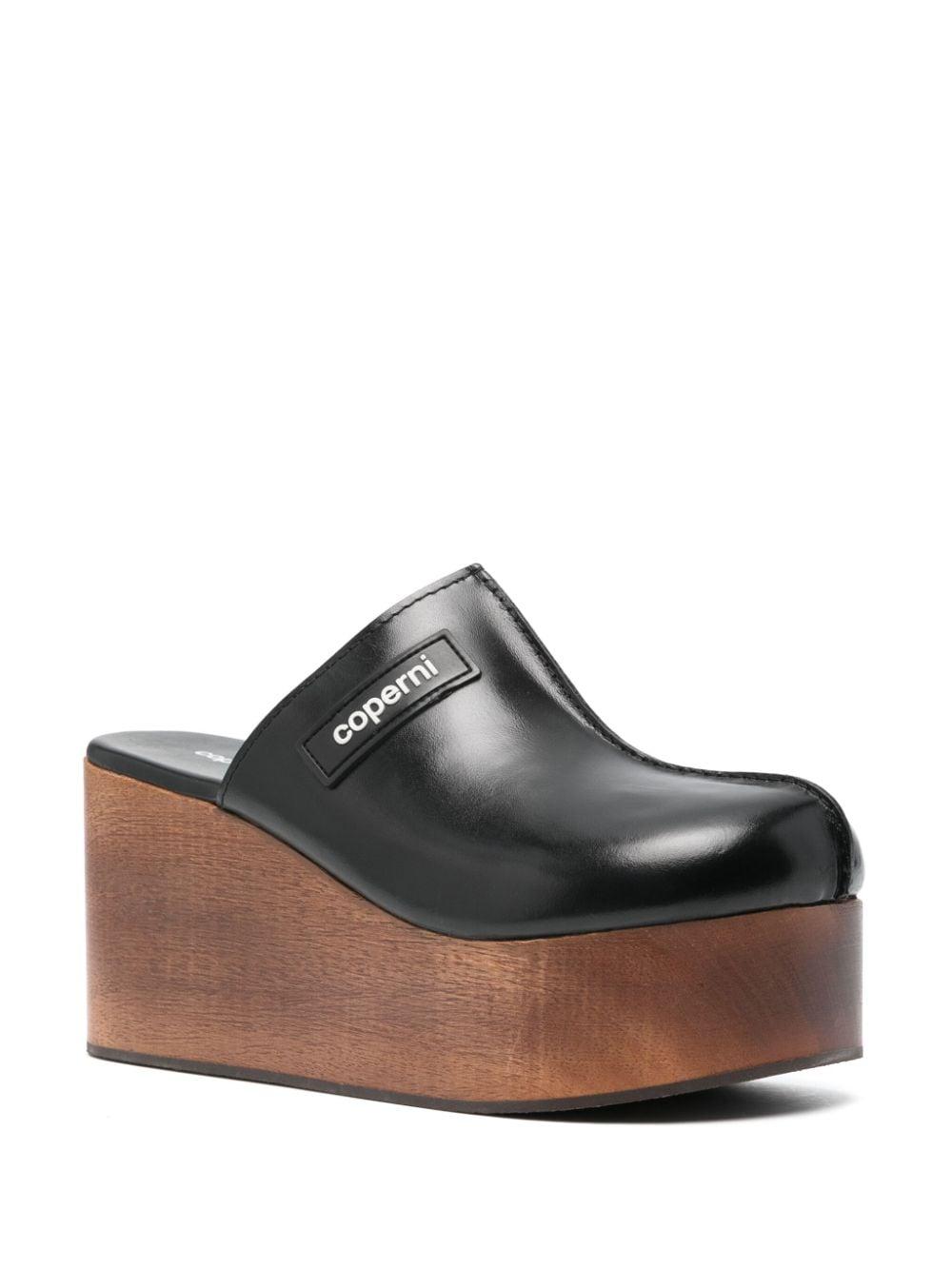 90mm platform-wedge clogs