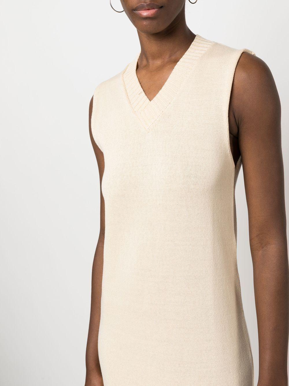 sleeveless knitted dress