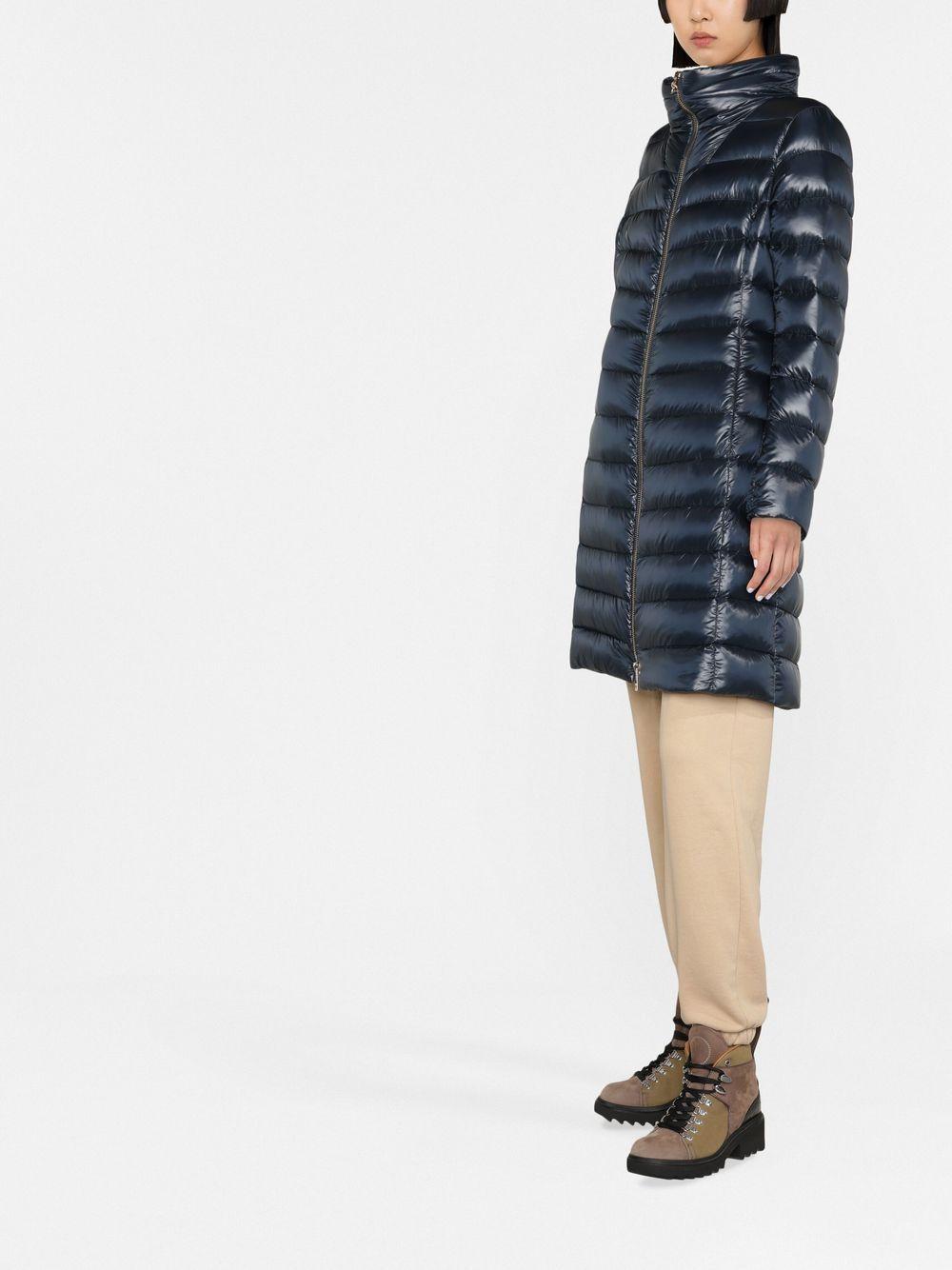 knitted-collar padded coat