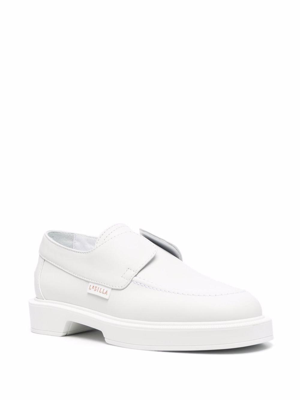 tonal leather loafers