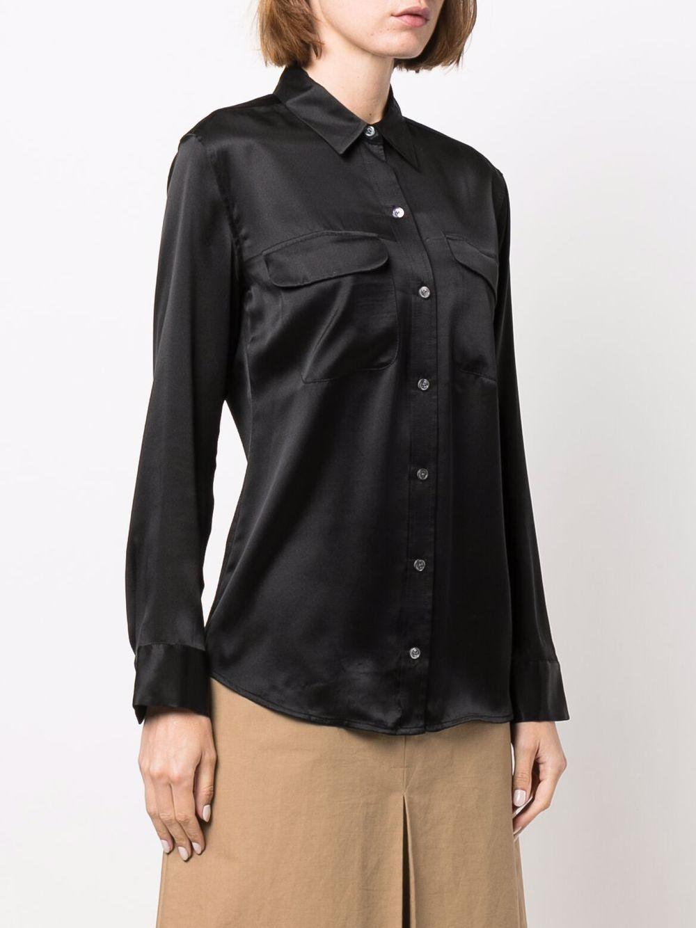 Signature silk satin shirt