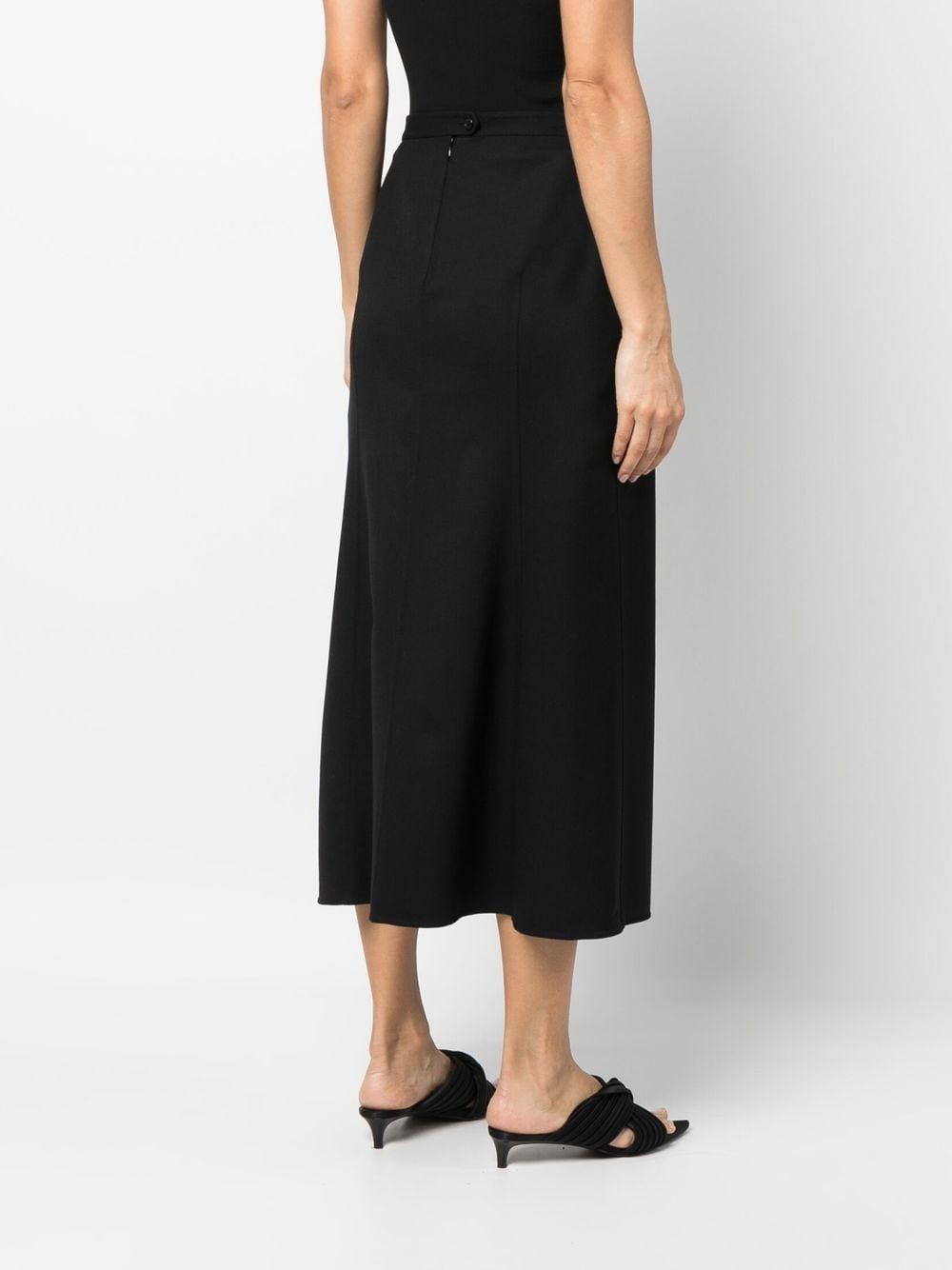 mid-length straight skirt