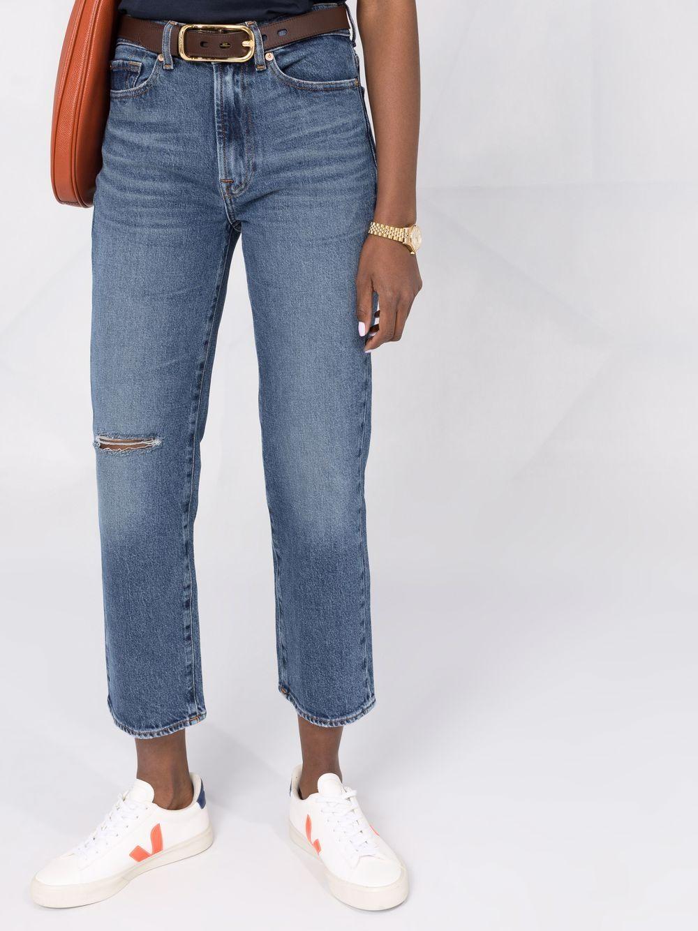 high-rise cropped Logan jeans