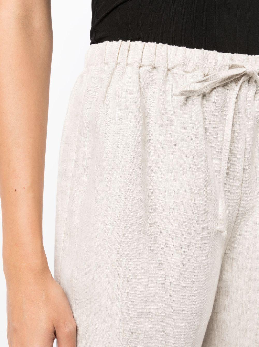 Olina straight-leg linen trousers