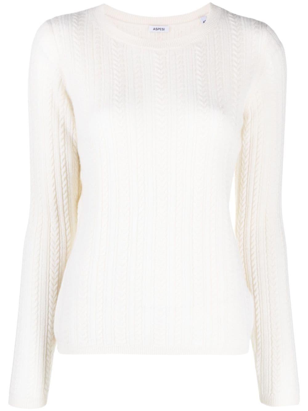 cable-knit cashmere jumper