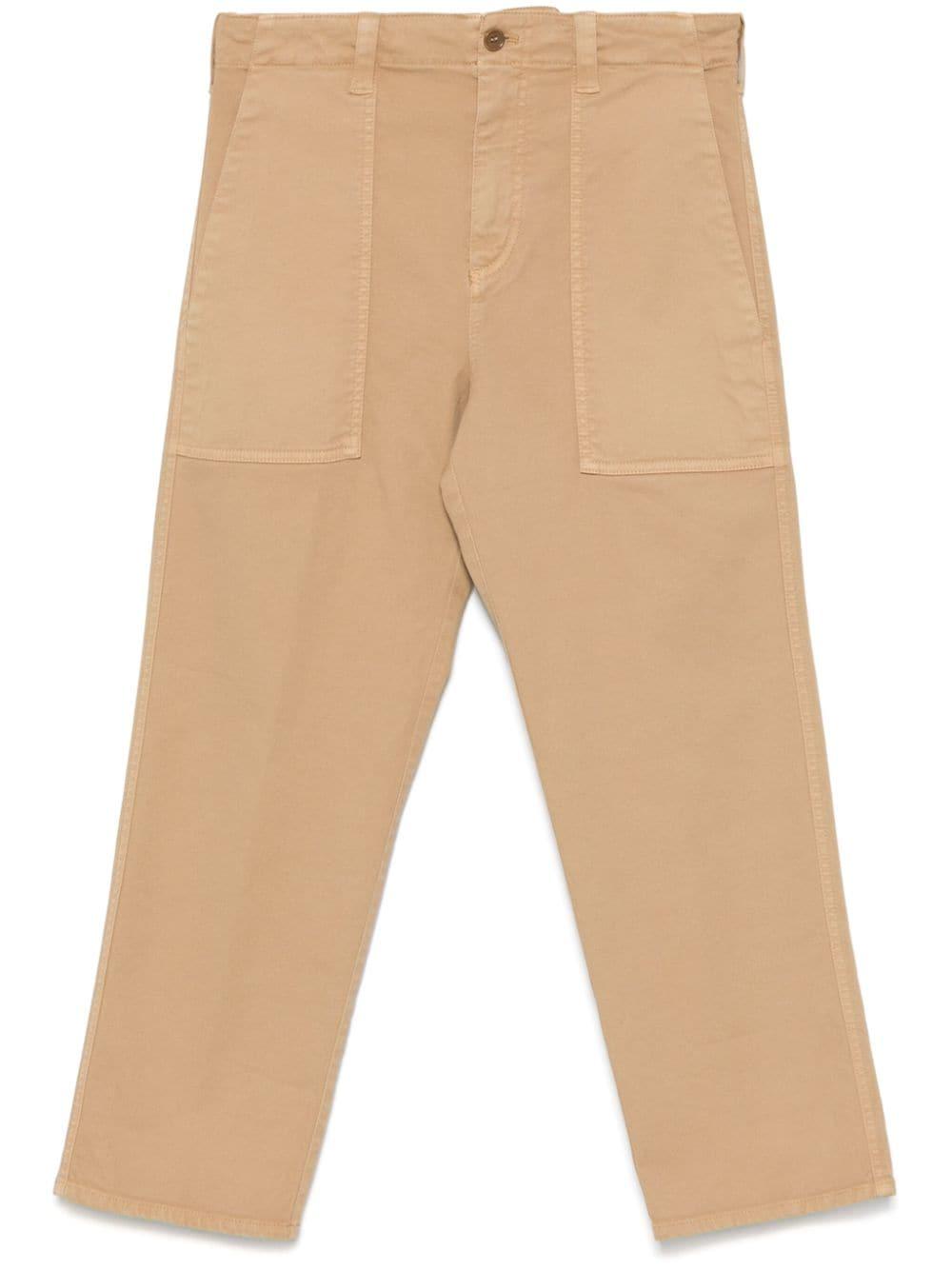 gabardine cropped trousers