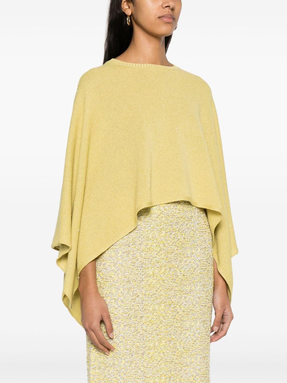 sequinned cropped poncho