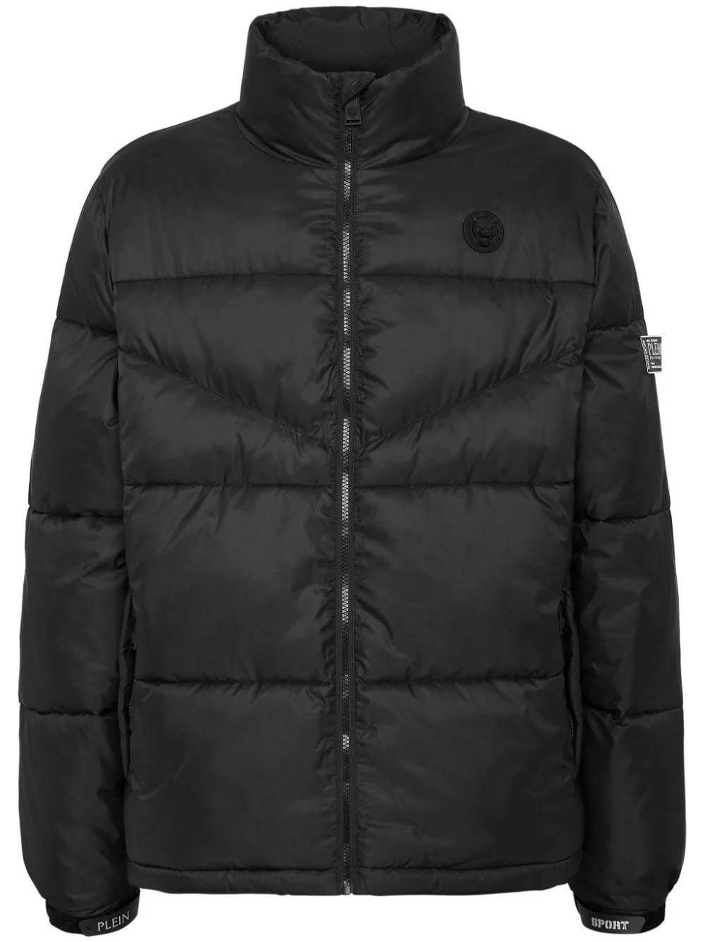 logo patch puffer jacket