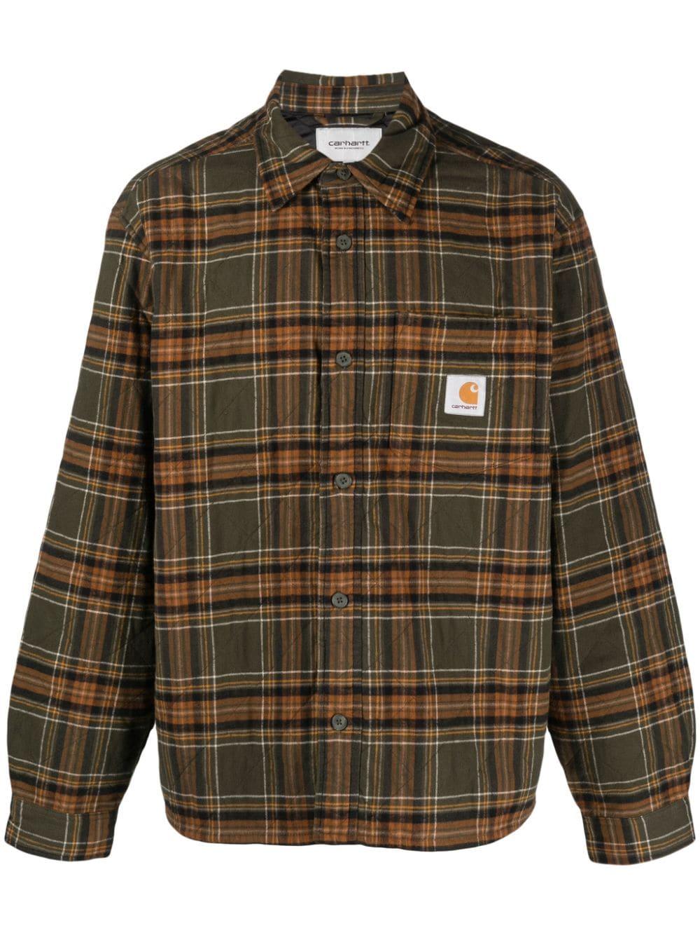 tartan-check cotton shirt