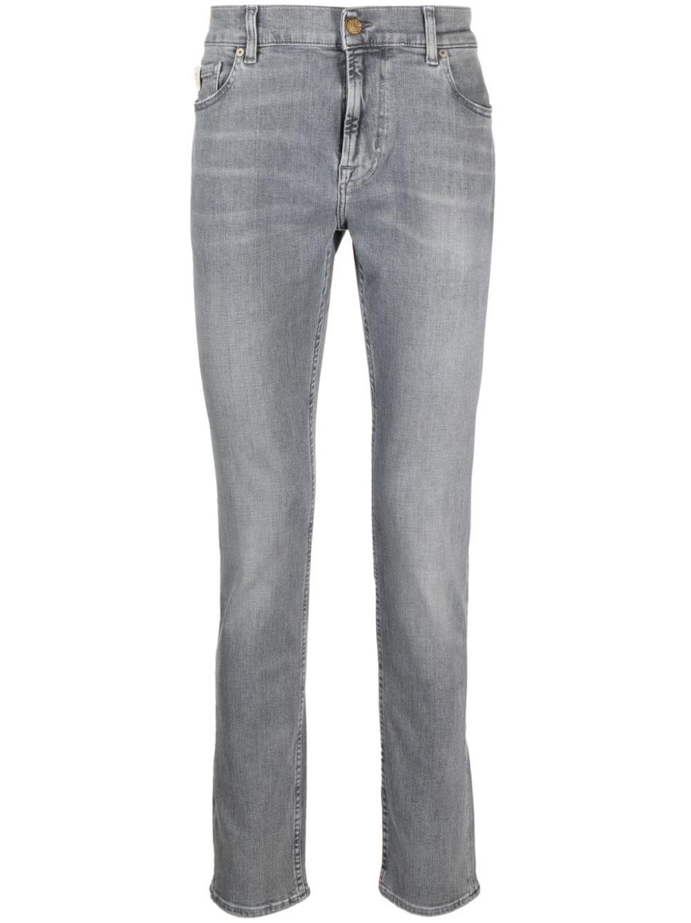 skinny-leg cotton-lend jeans