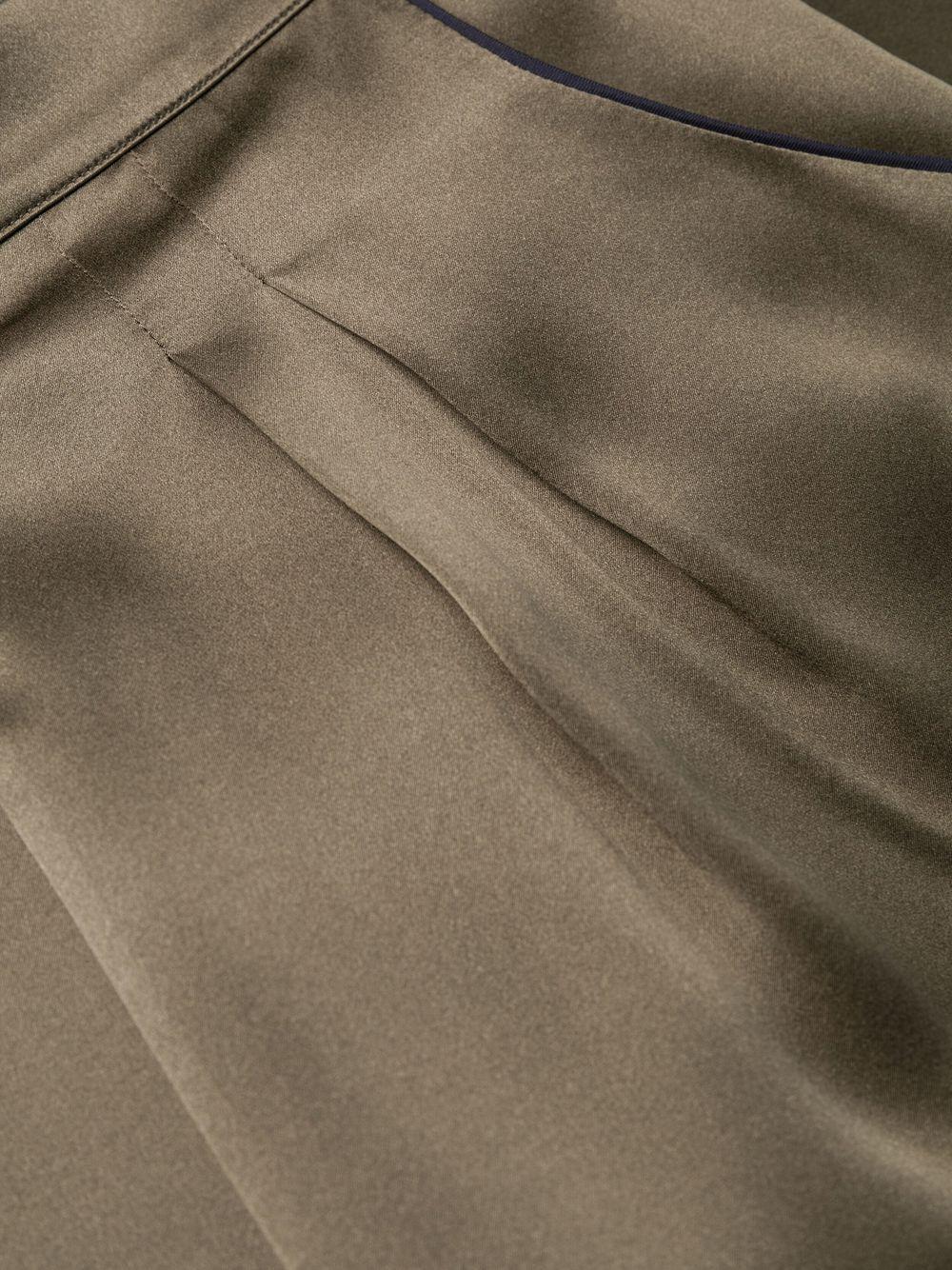 satin-finish loungewear trousers