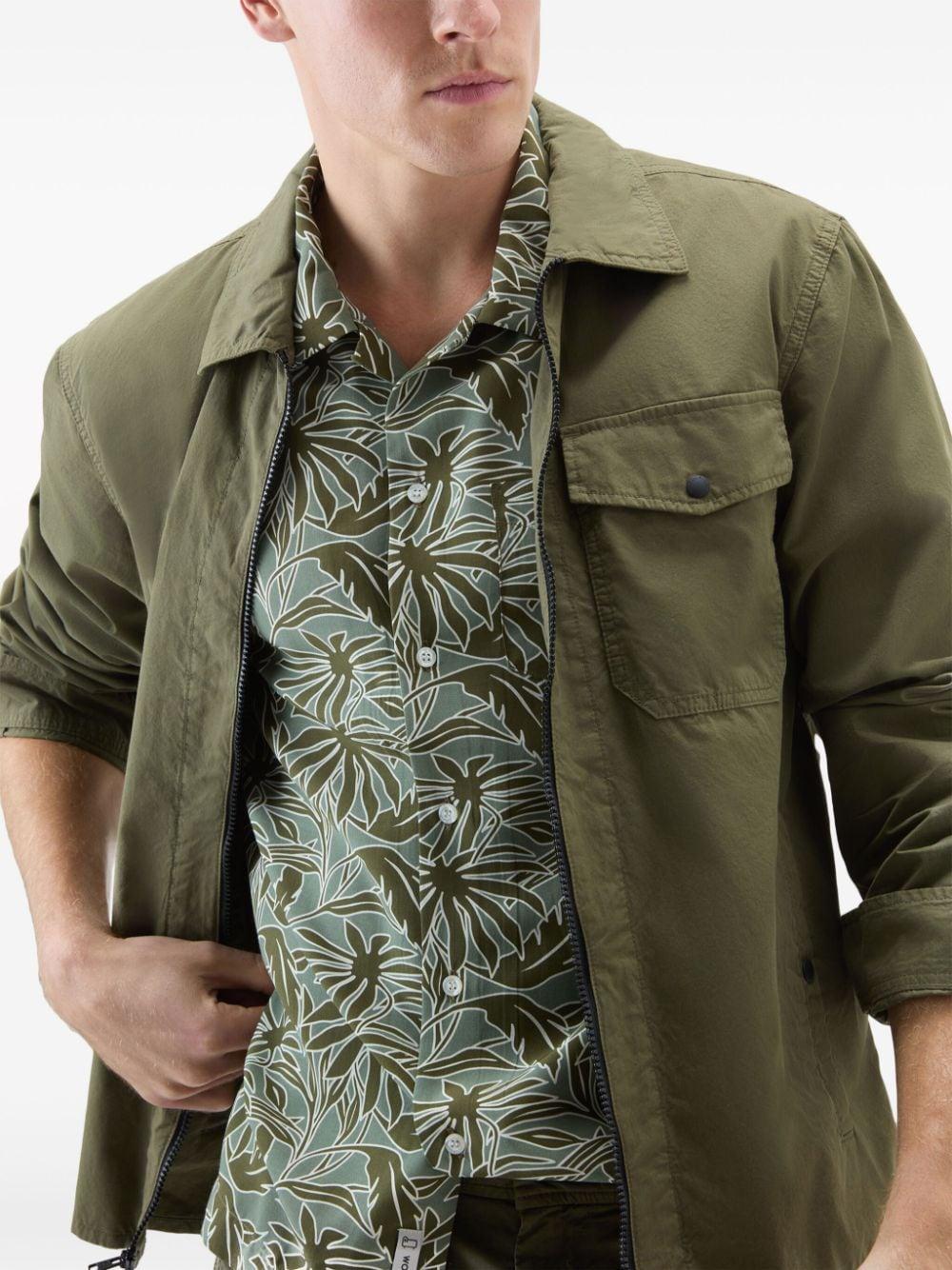 tropical-print bowling shirt