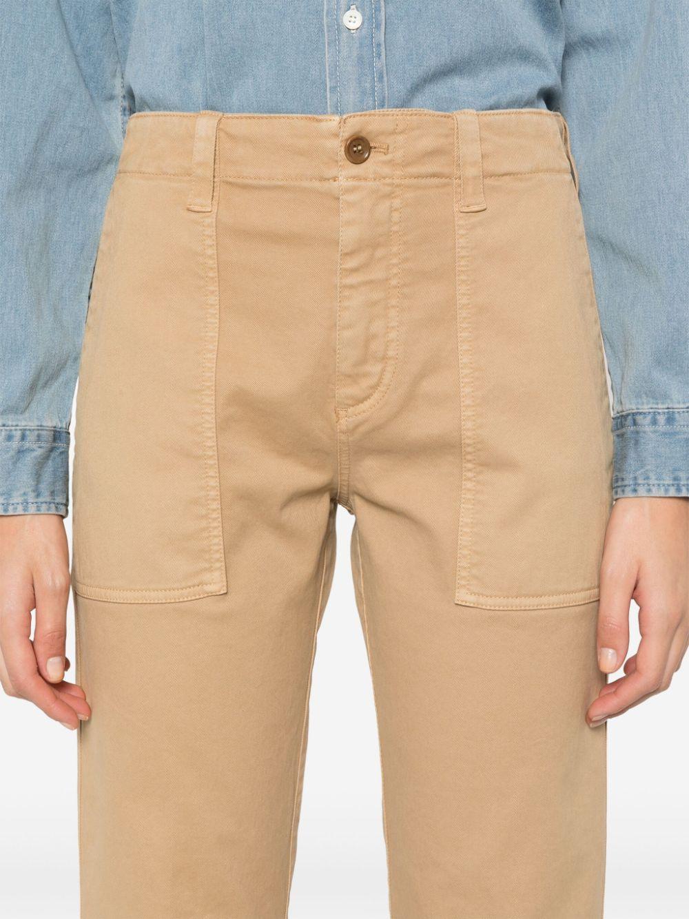 gabardine cropped trousers