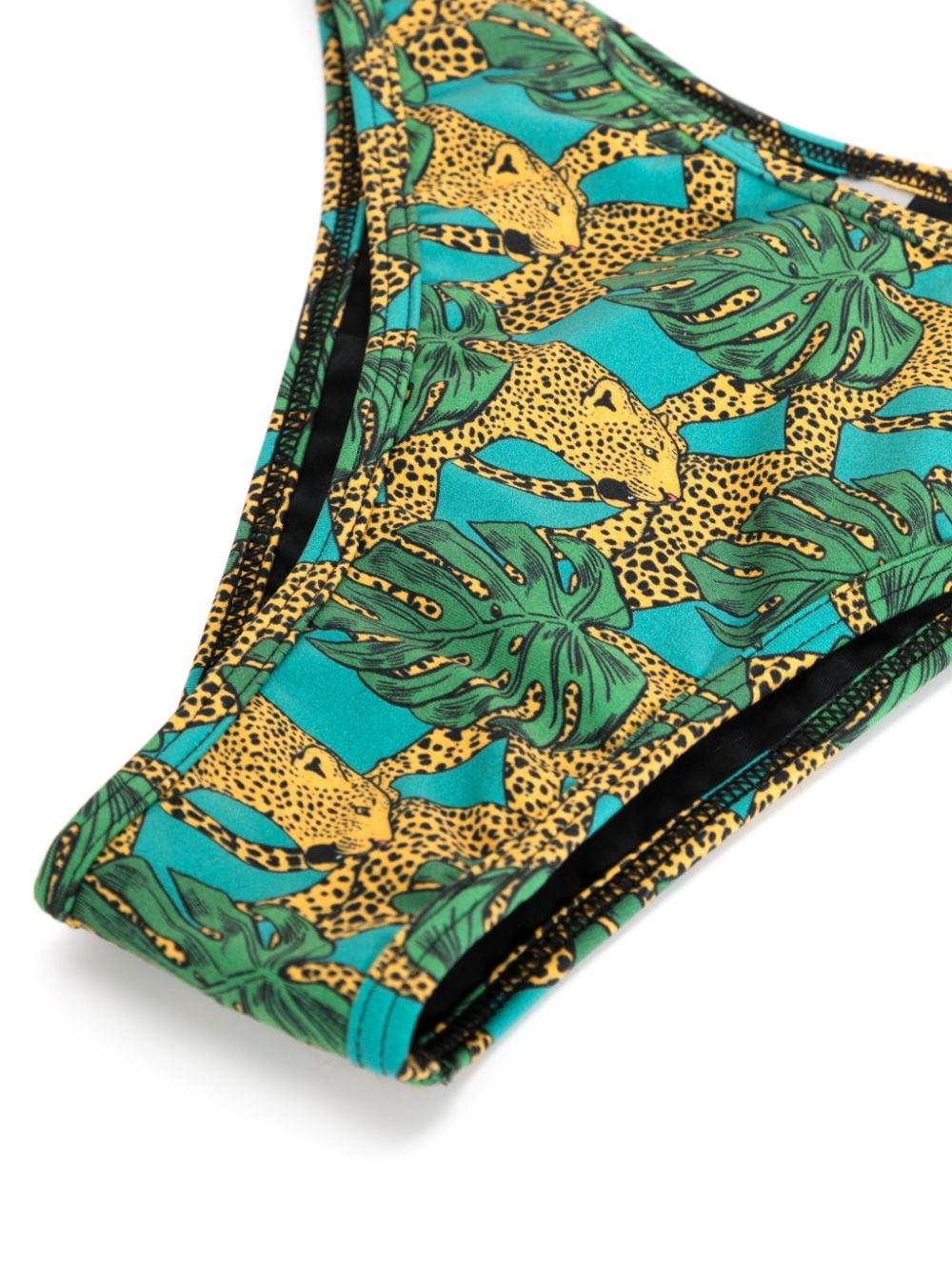 Coolio Jungle Fever-print bikini set